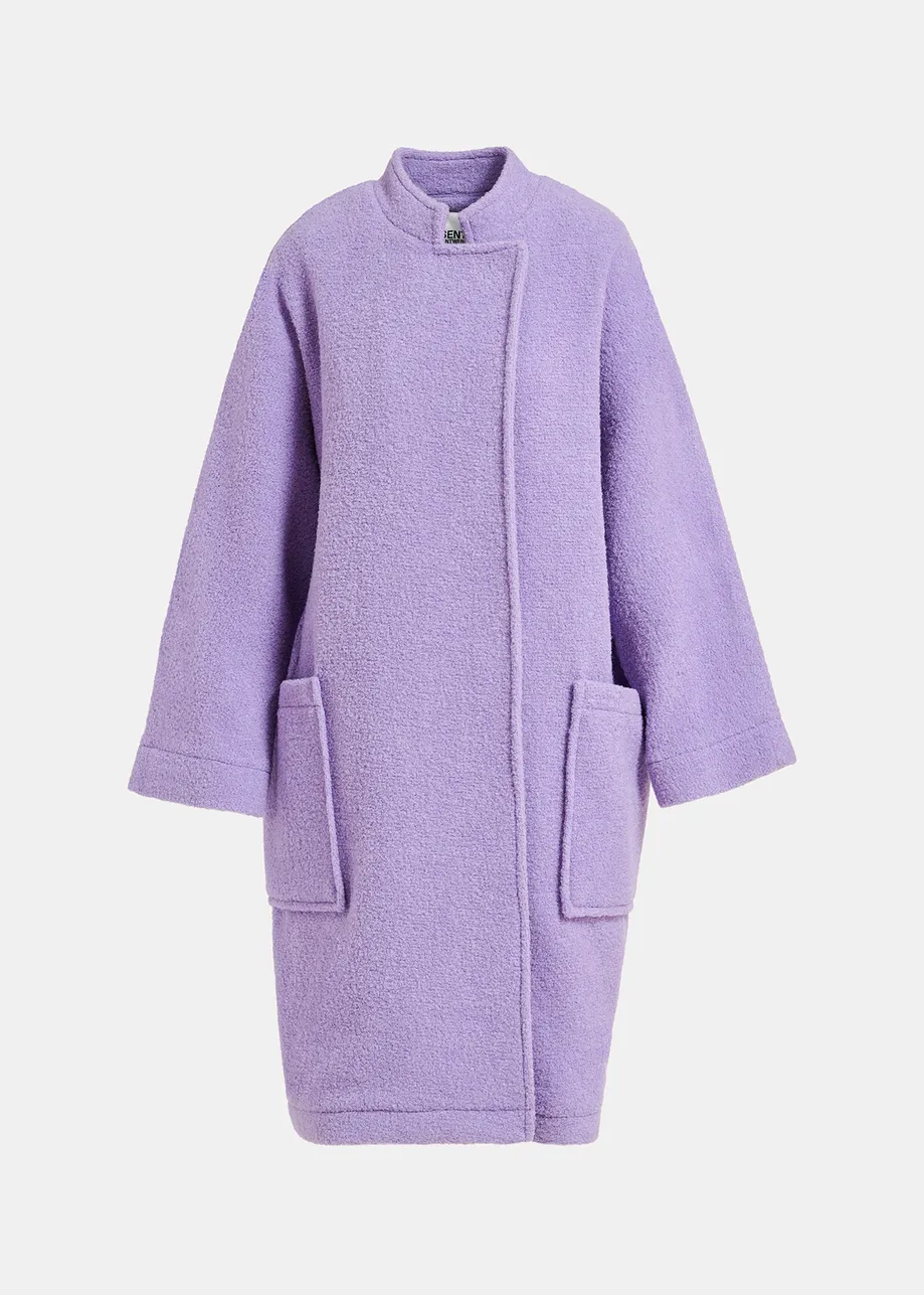 Lilac wool-blend coat