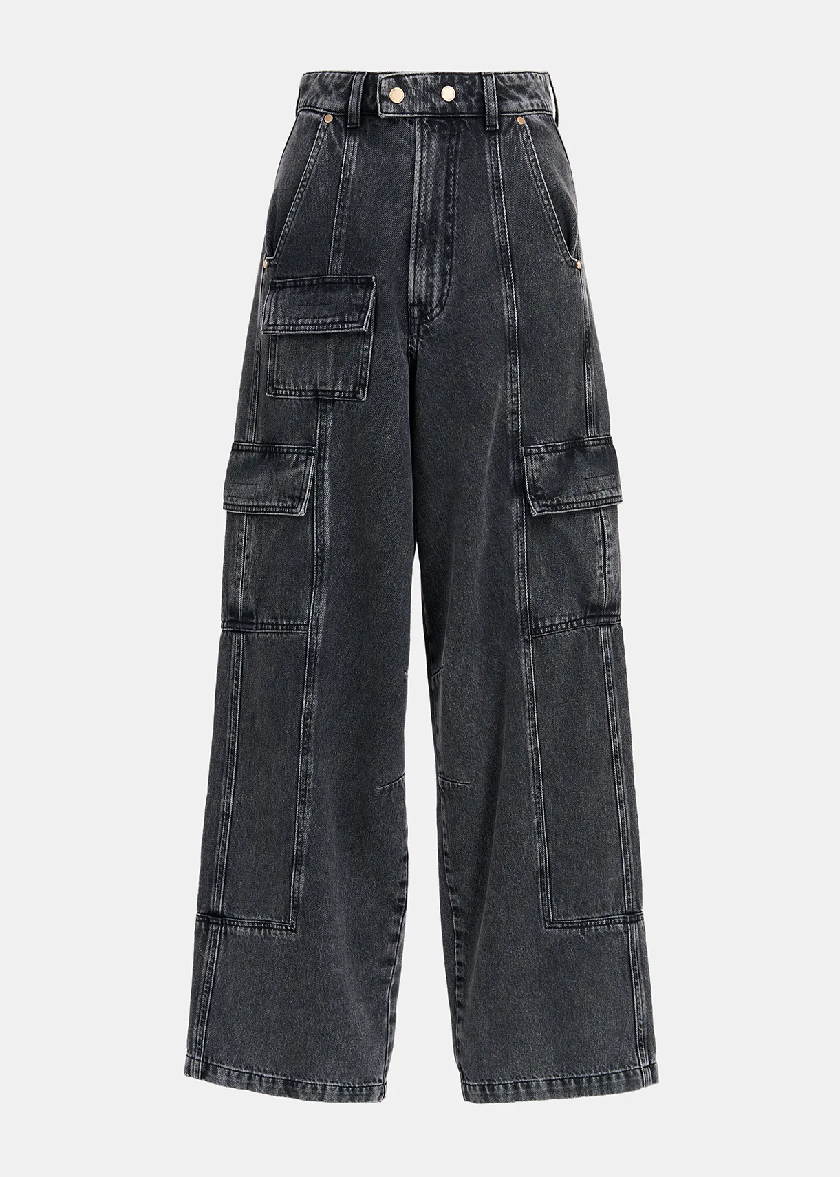 Menswear  Wide Denim Jeans, Black