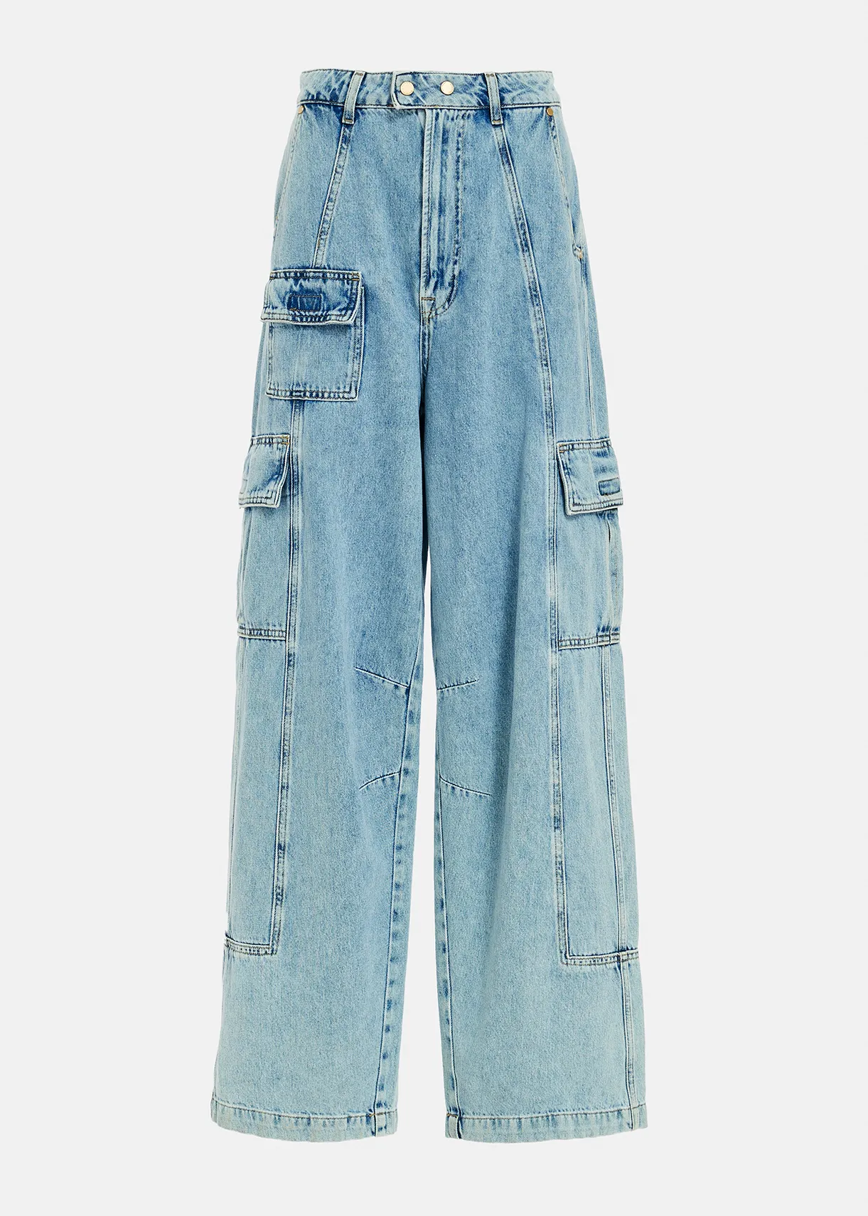 Black wide-leg cargo jeans | Essentiel Antwerp