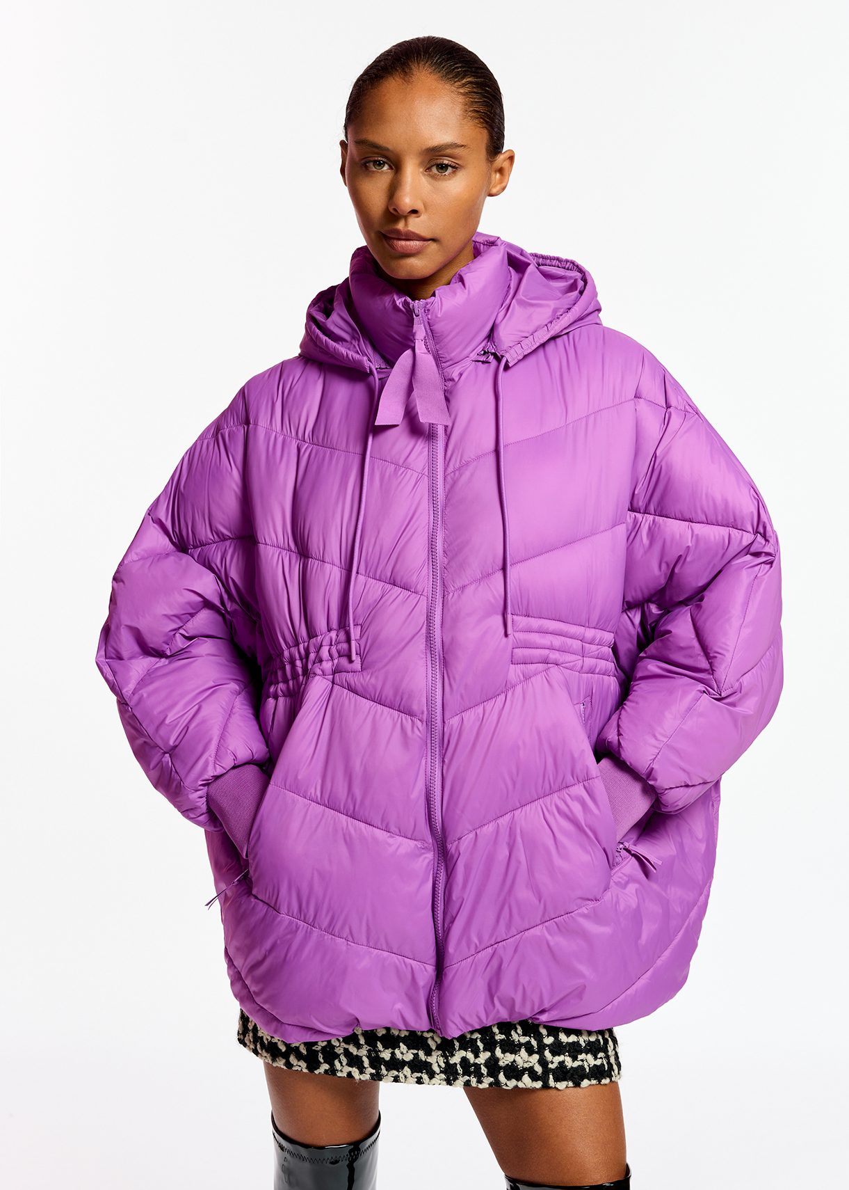 Purple cheap puffy coat