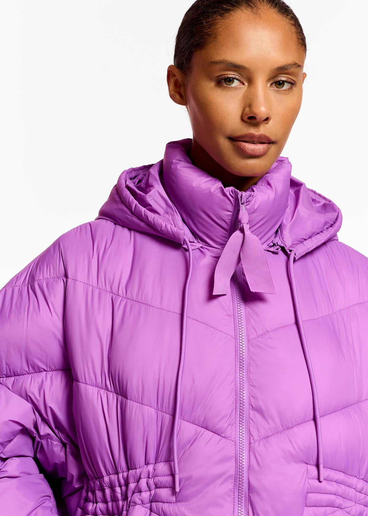 Long purple outlet jacket women's