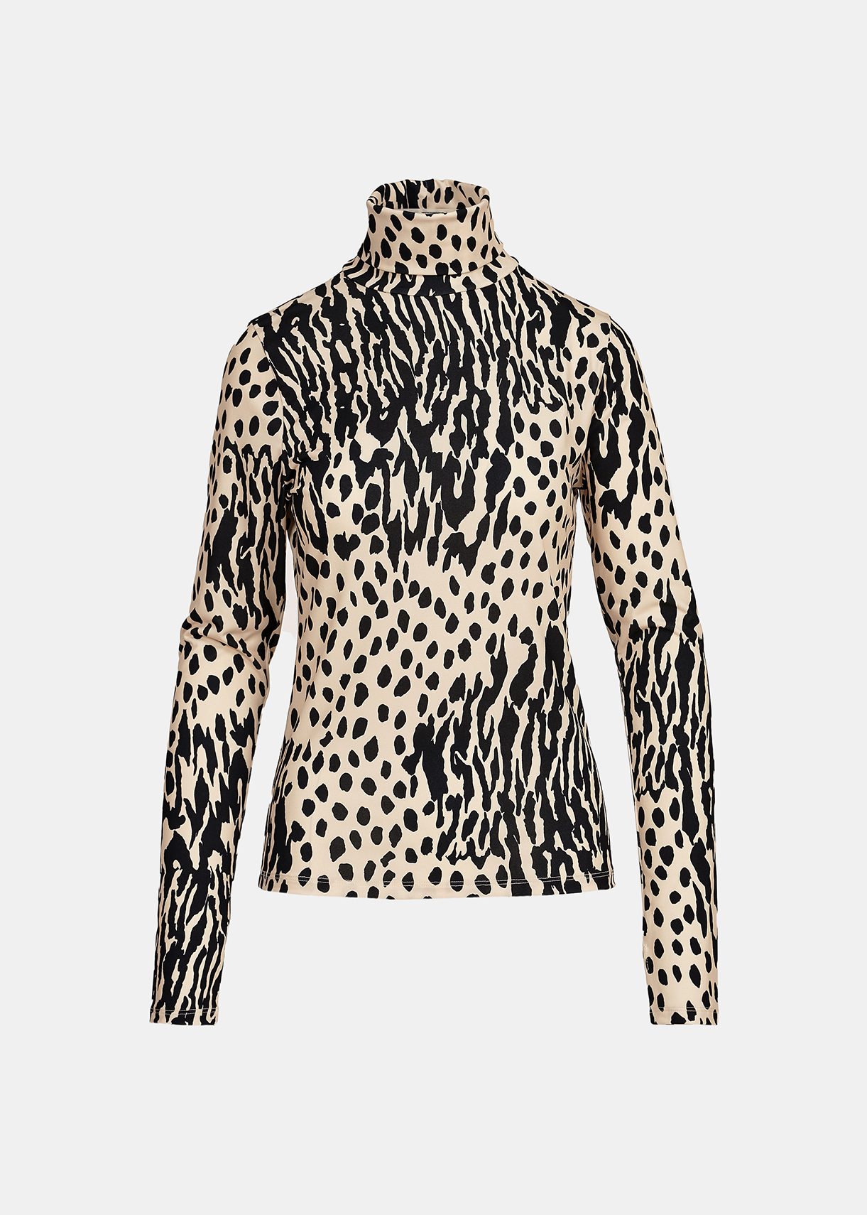 Leopard print shop turtleneck