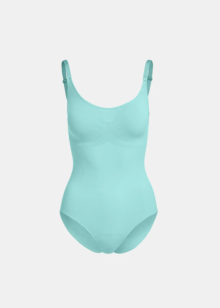 Light blue sculpting bodysuit