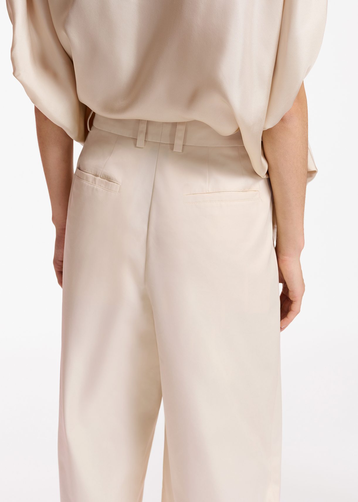 パンツ ESSENTIEL ANTWERP Women Pants HERBH1SC Beige Ecru wide-leg jeans | Essentiel Antwerp Europe