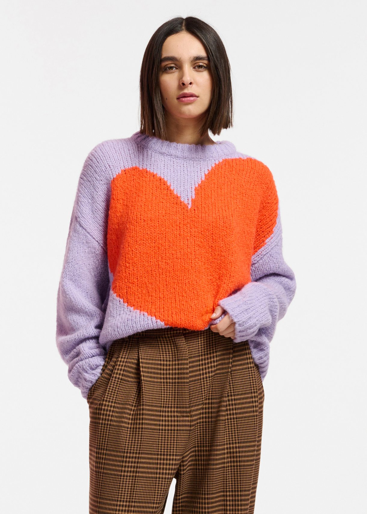 Orange and purple clearance sweater