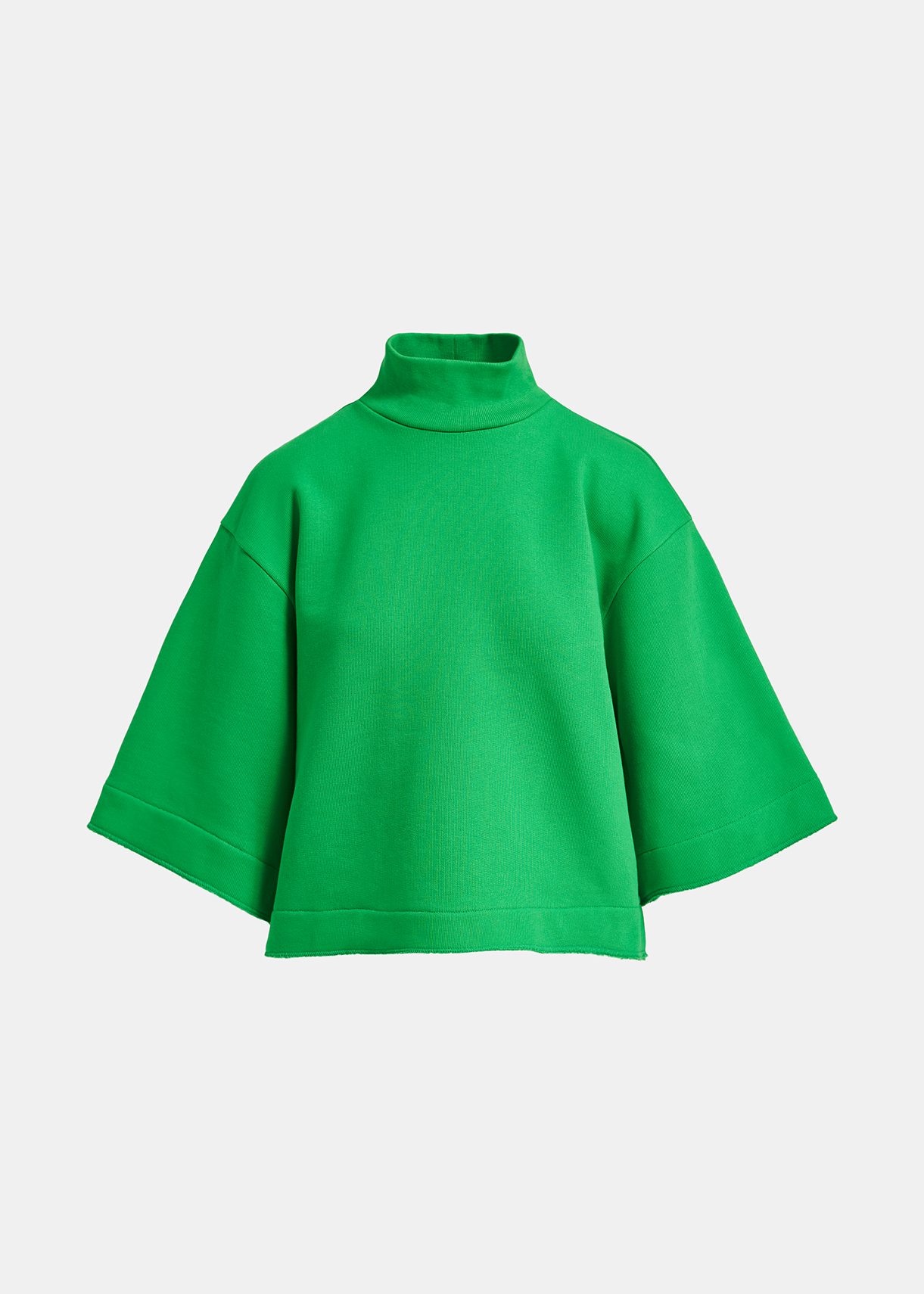 Sweatshirt vert en jersey de coton