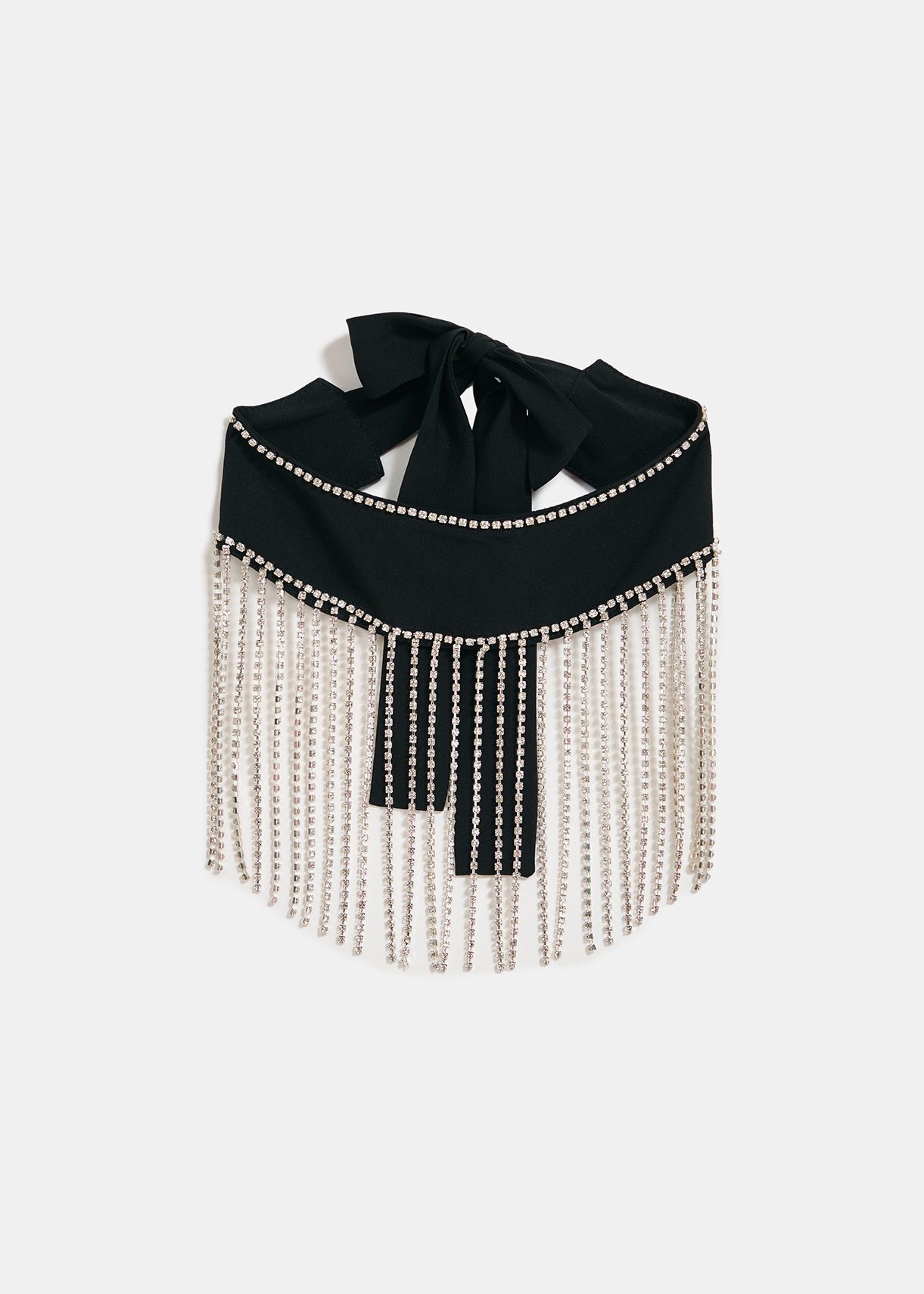 Black rhinestone-trimmed choker