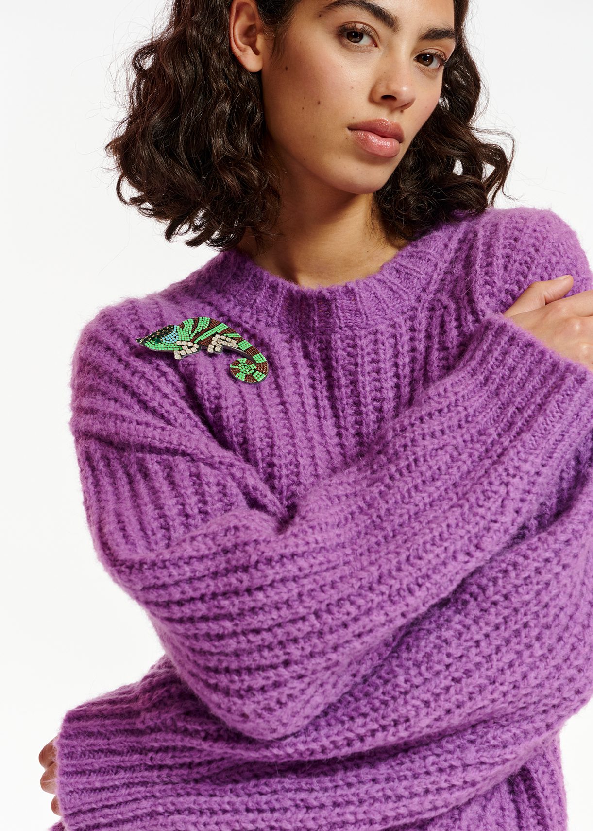 Purple and sale pink sweater