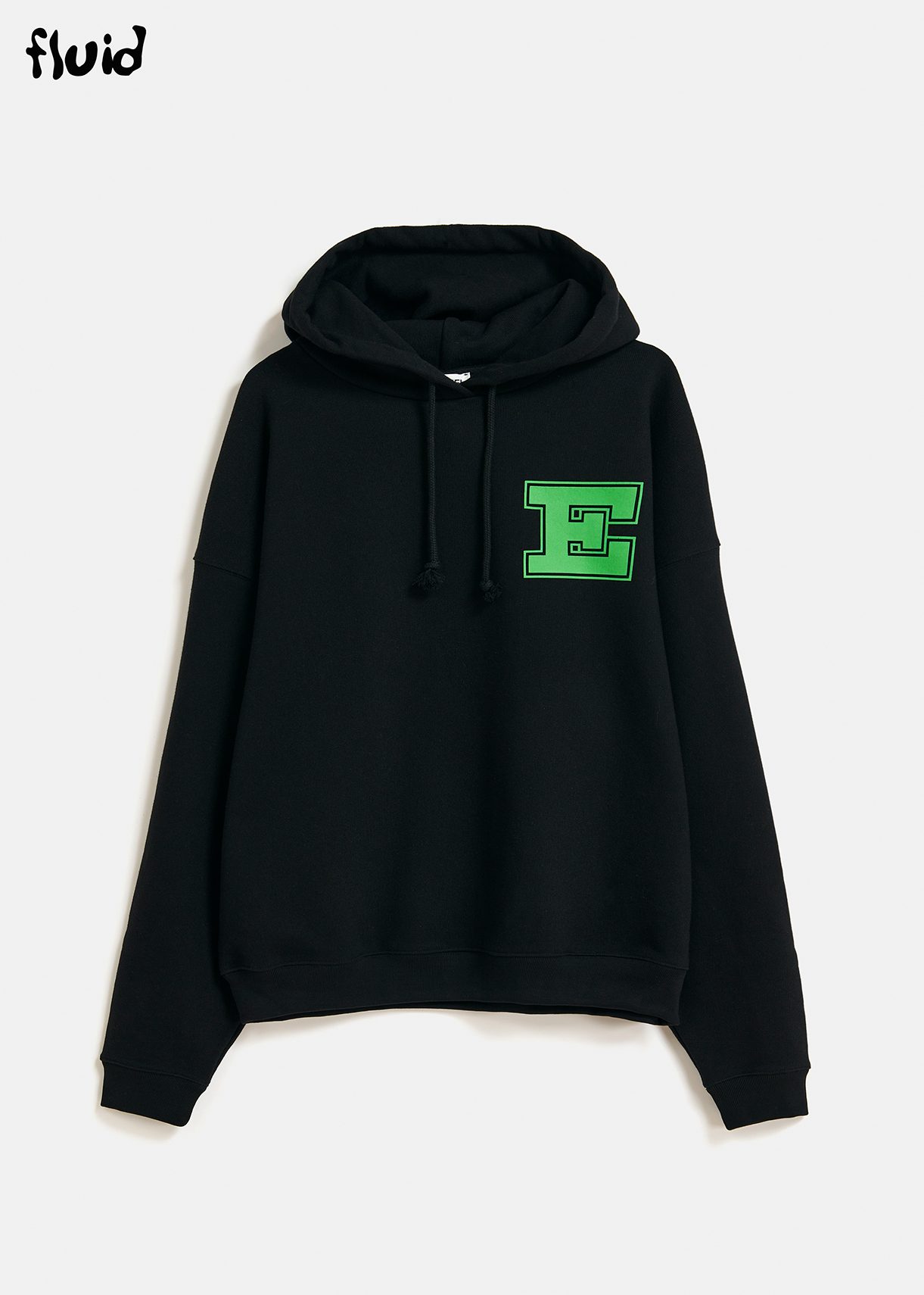 Black cotton-jersey hoodie 