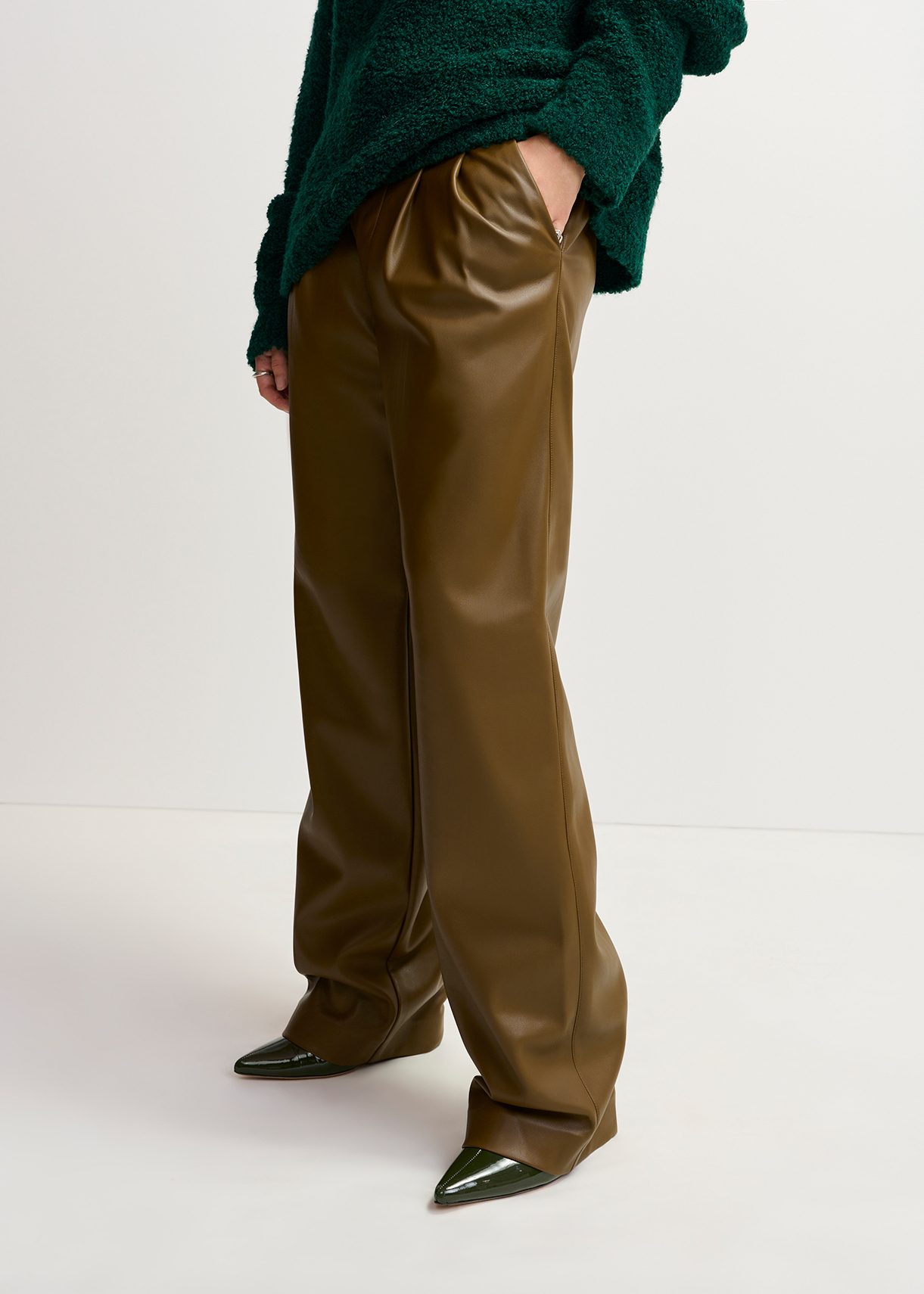 Imitation on sale leather pants