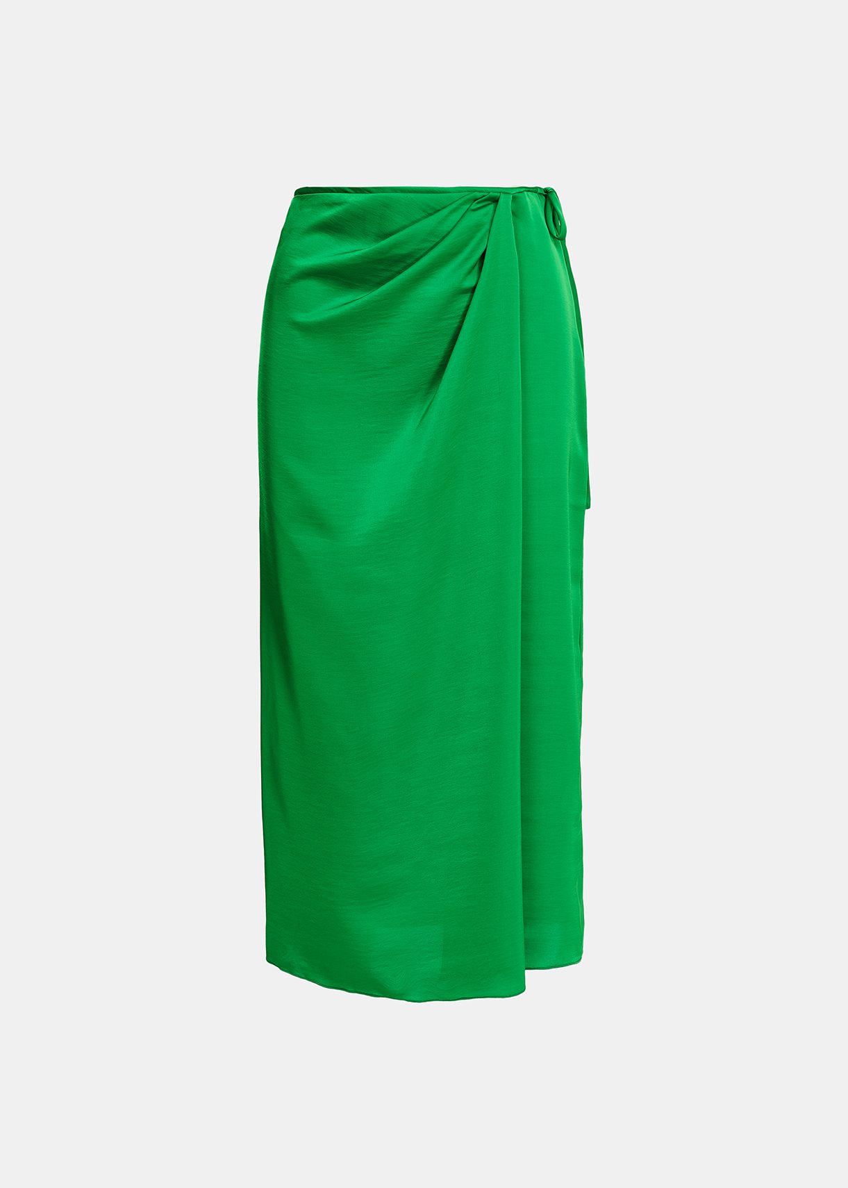 Green midi wrap skirt