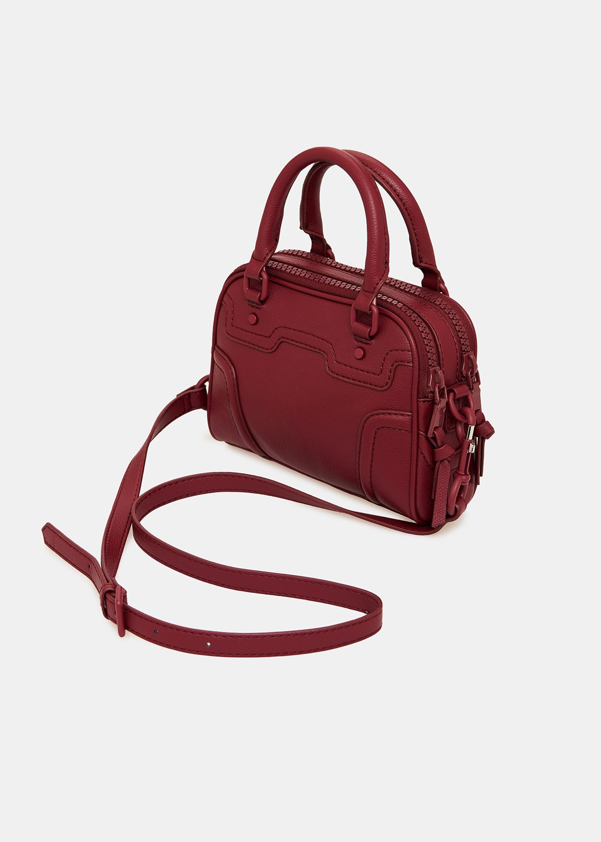 Burgundy mini outlet bag