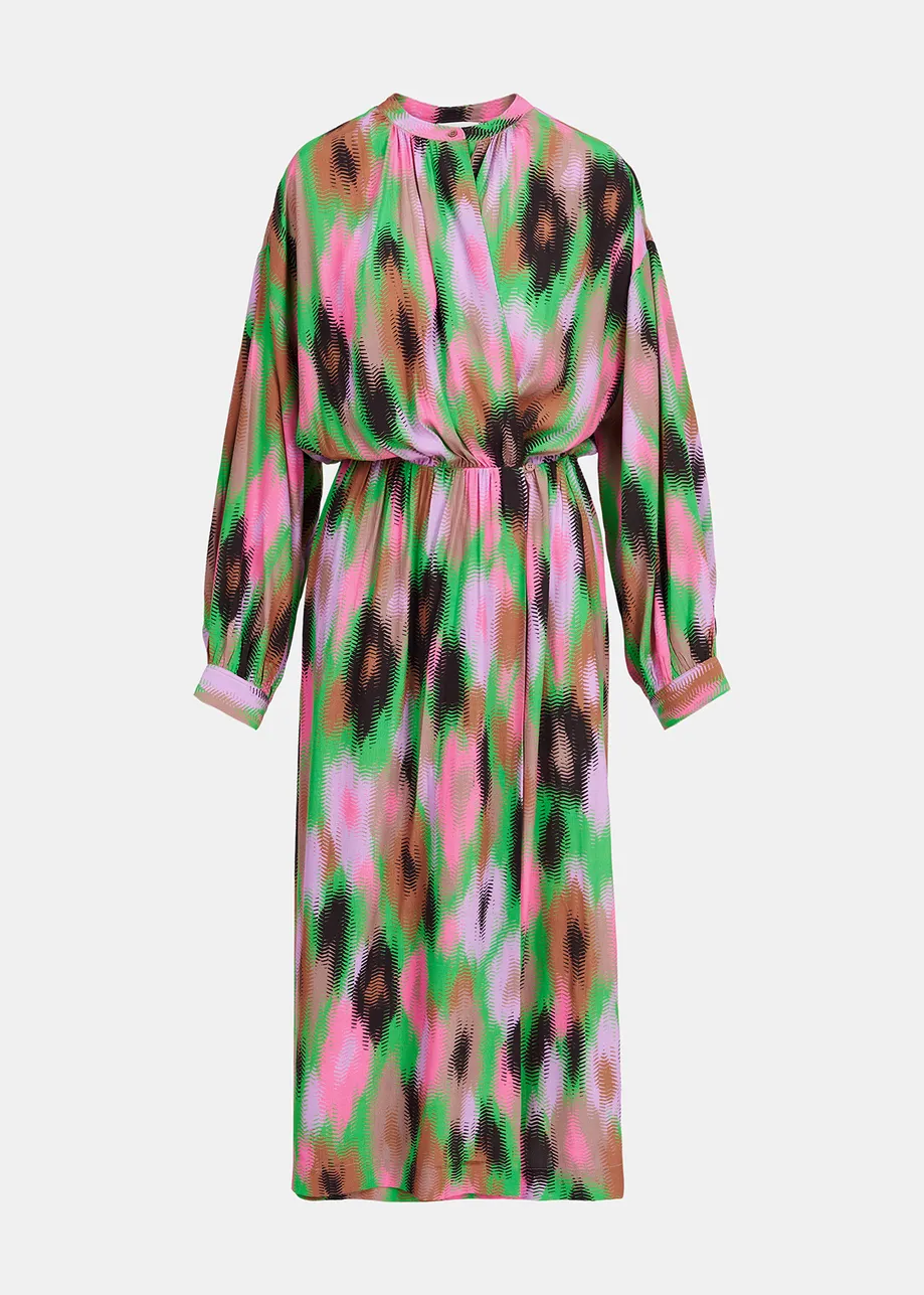 Midi-jurk met abstracte print