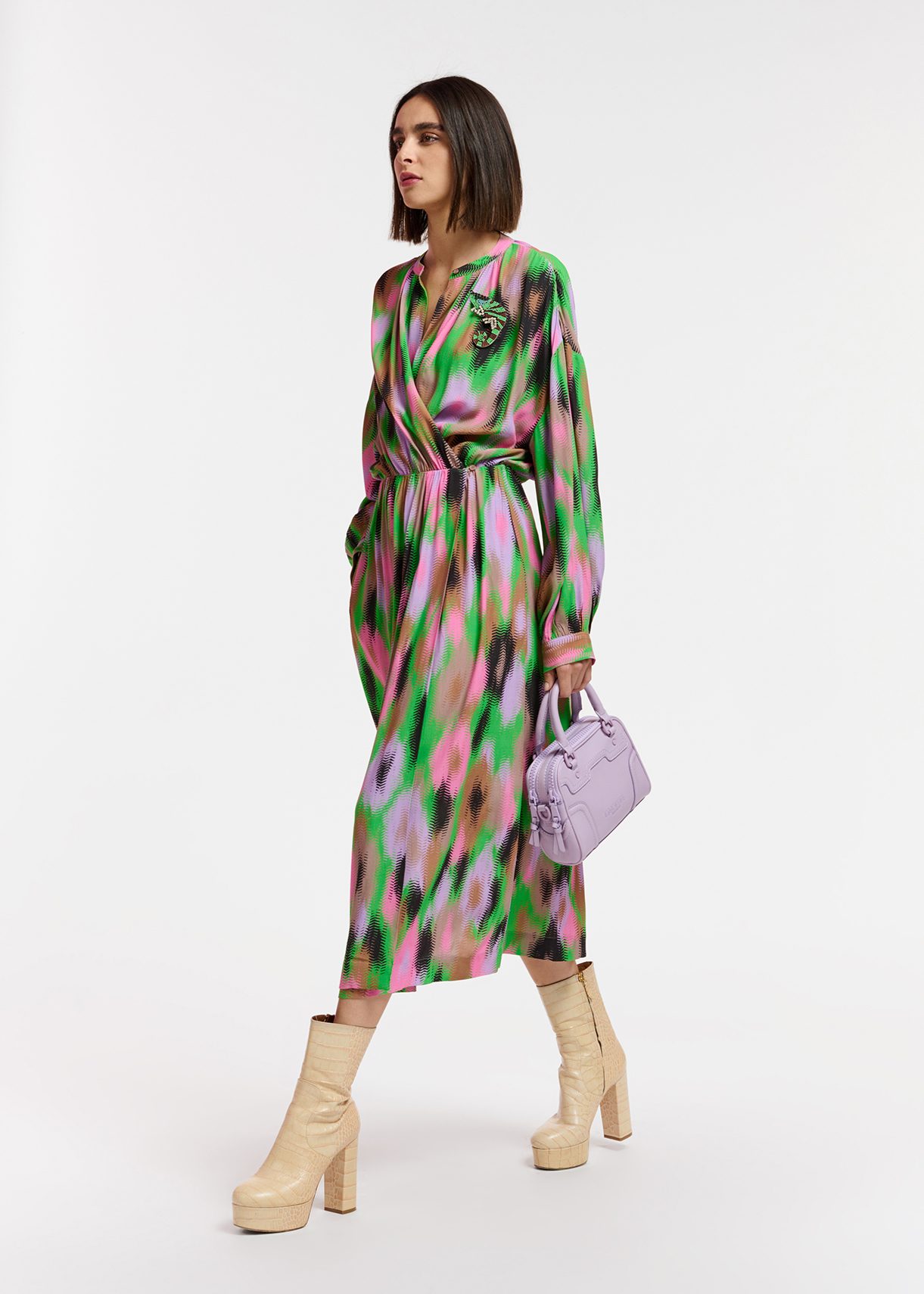 Multicolor 2024 wrap dress