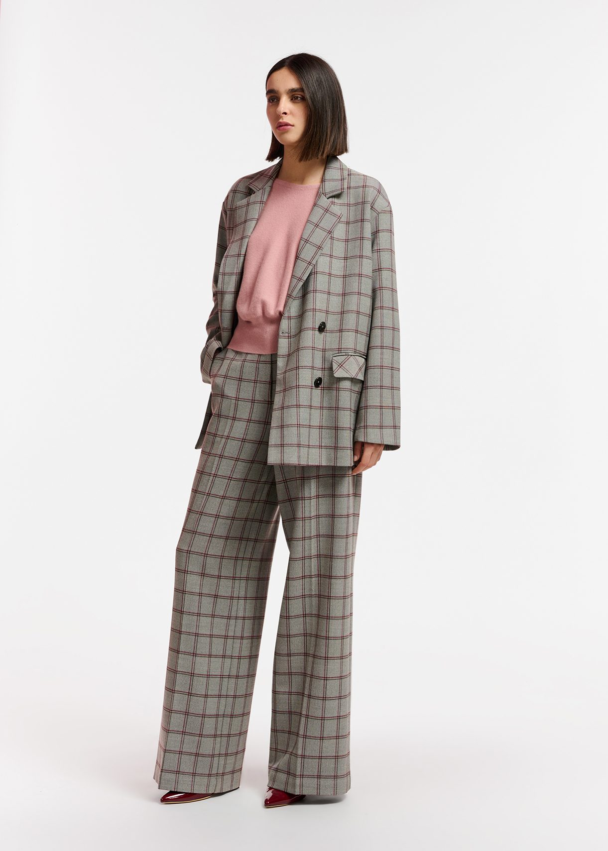 Women's windowpane plaid on sale pants