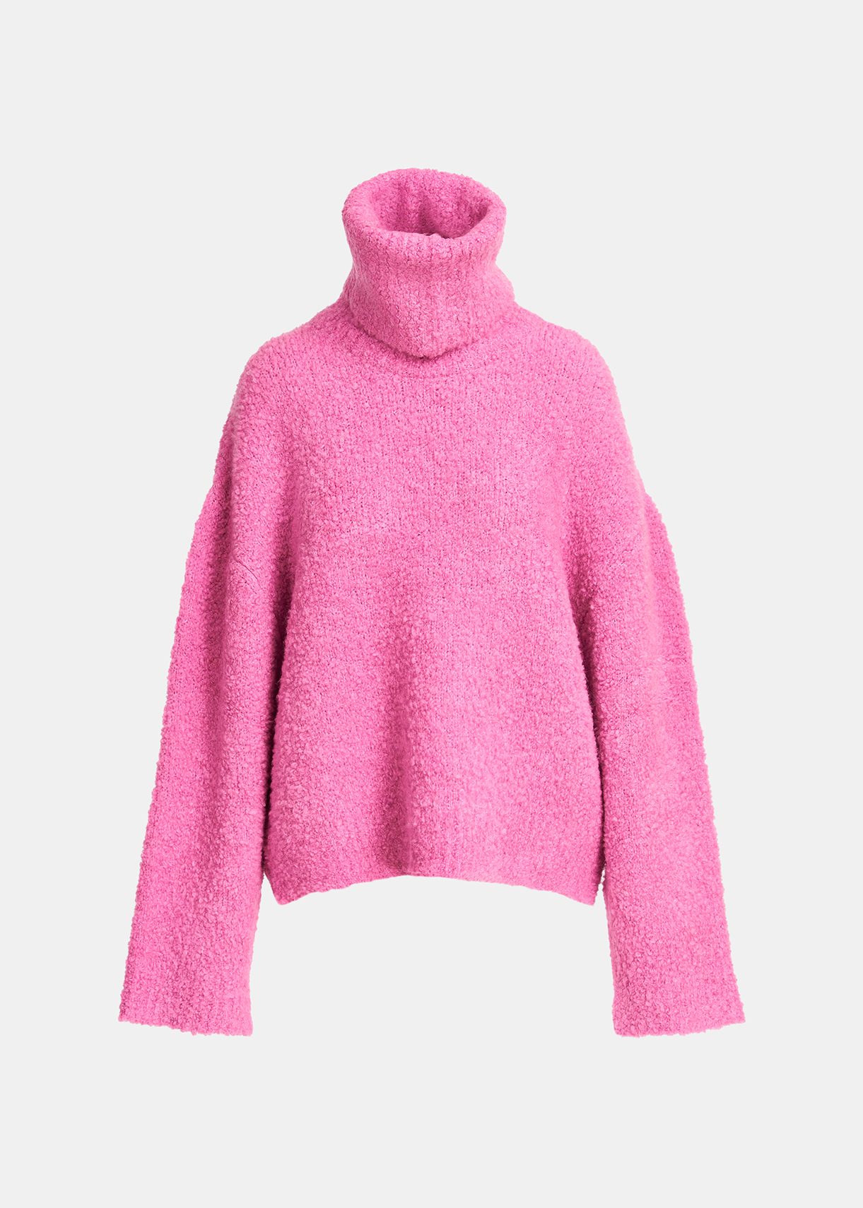 Pink knit sweater with separate collar | Essentiel Antwerp United