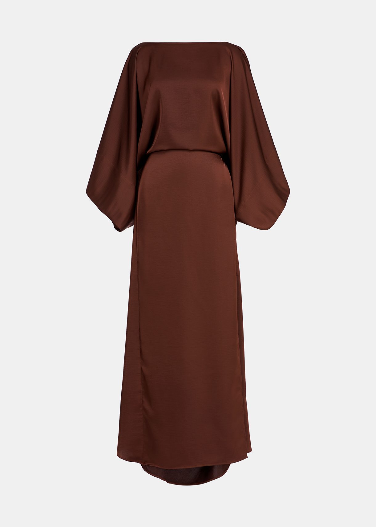 Brown satin gown