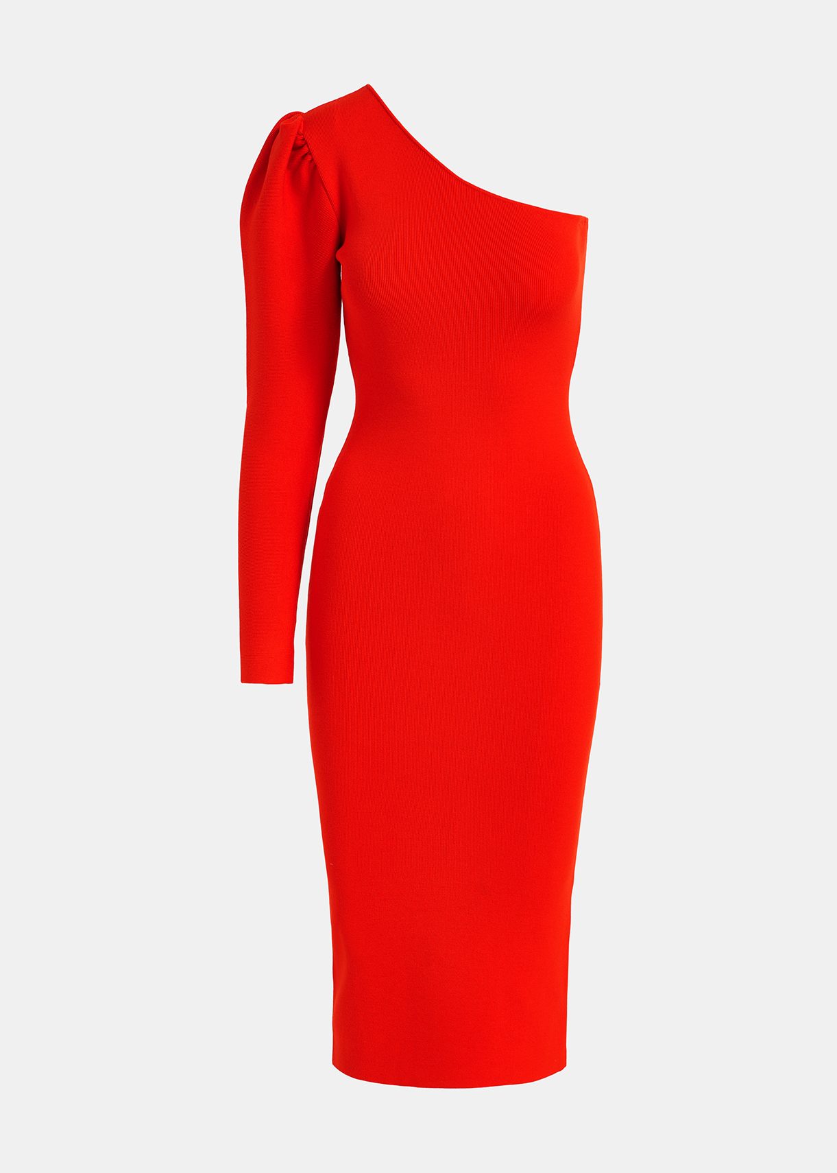 Robe midi en jersey rouge une paule Essentiel Antwerp France