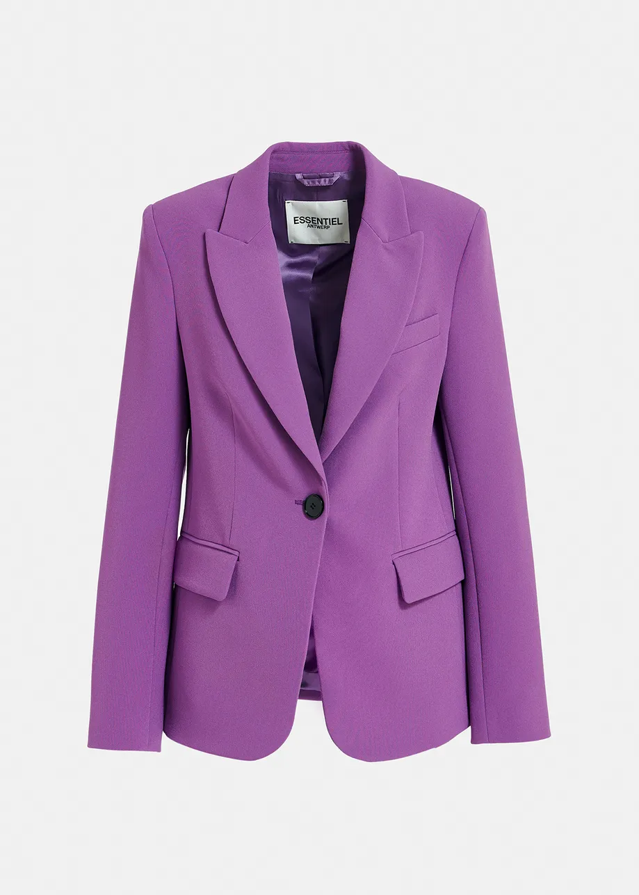 Purple slim-fit blazer