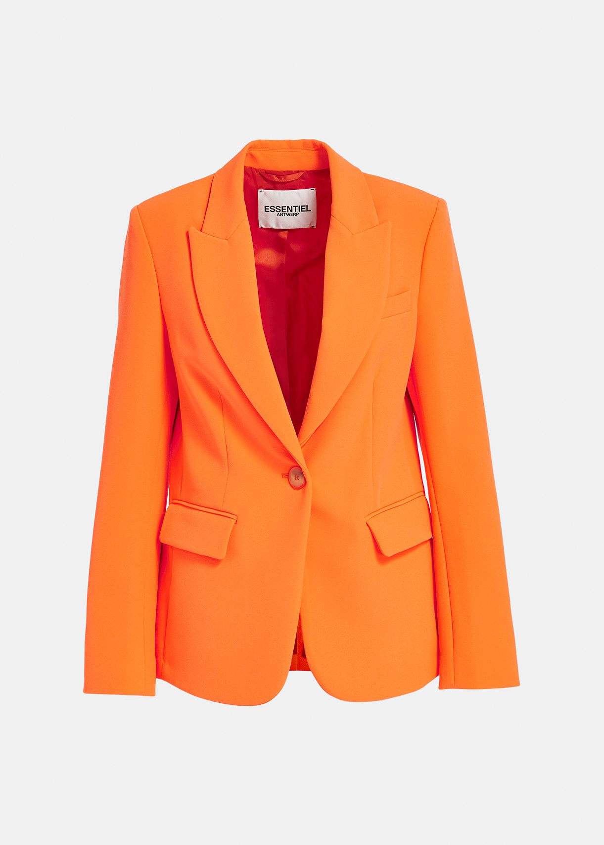 Orange slim-fit blazer