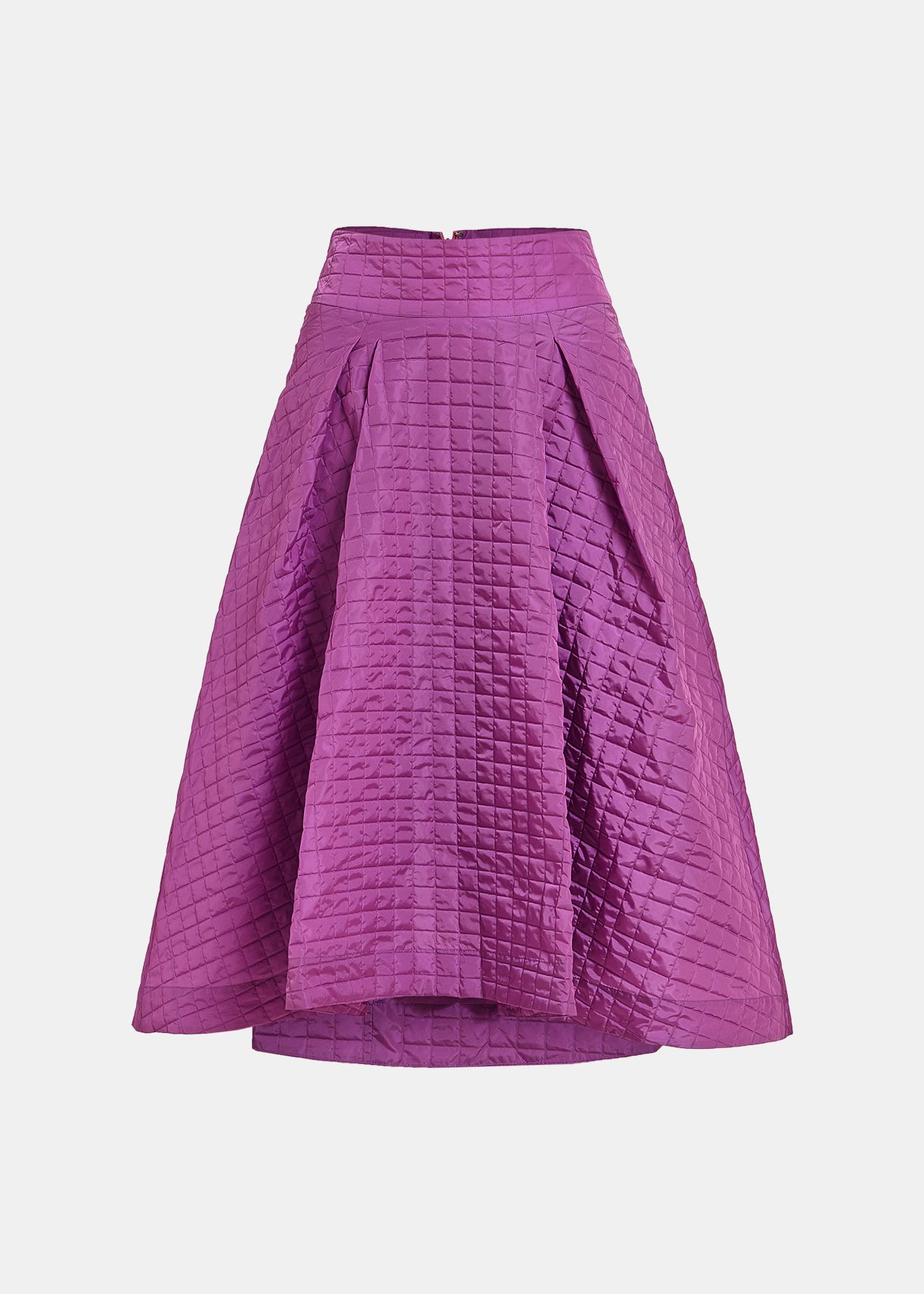 Purple pleated midi skirt