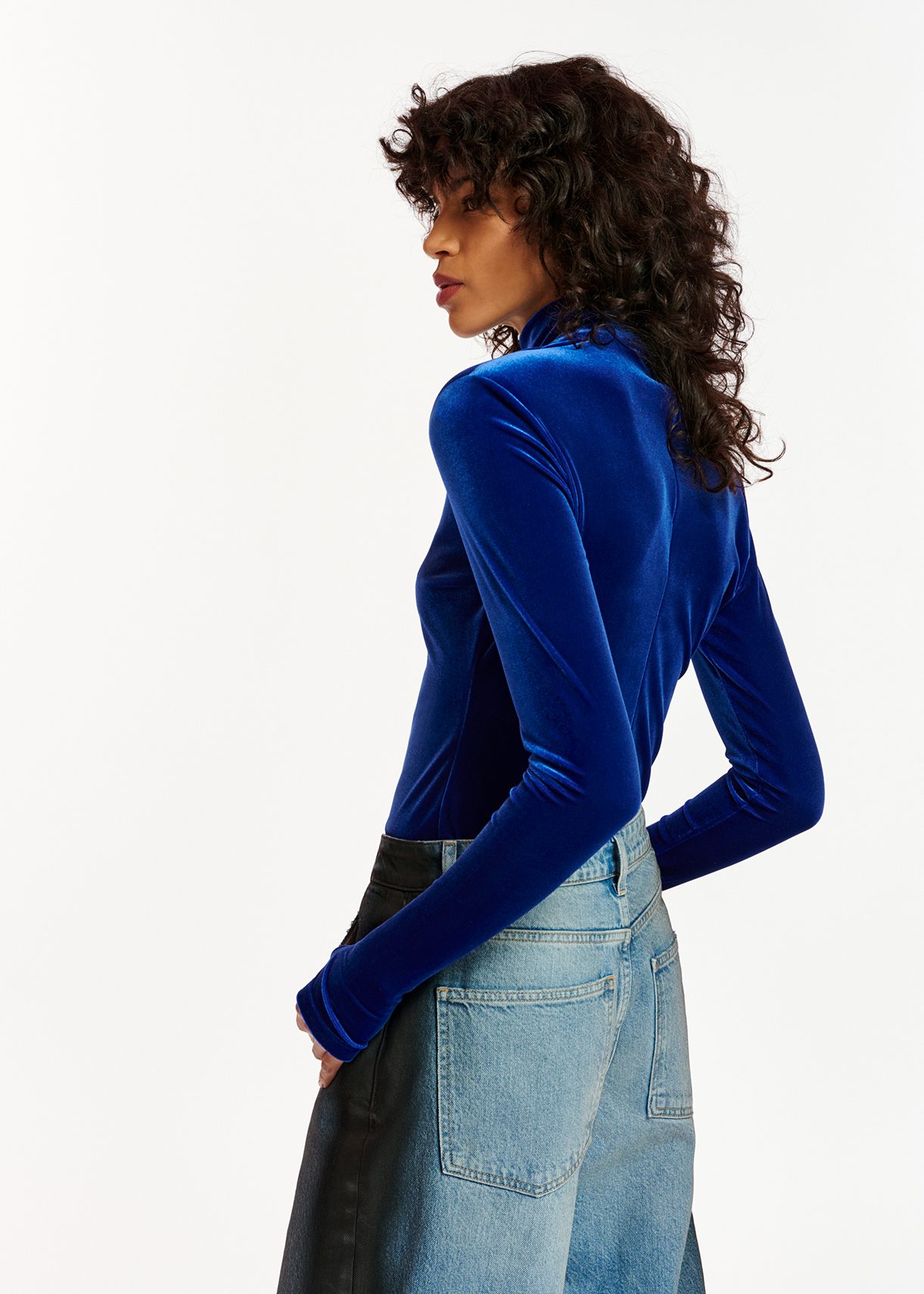 Blue velvet 2025 long sleeve top