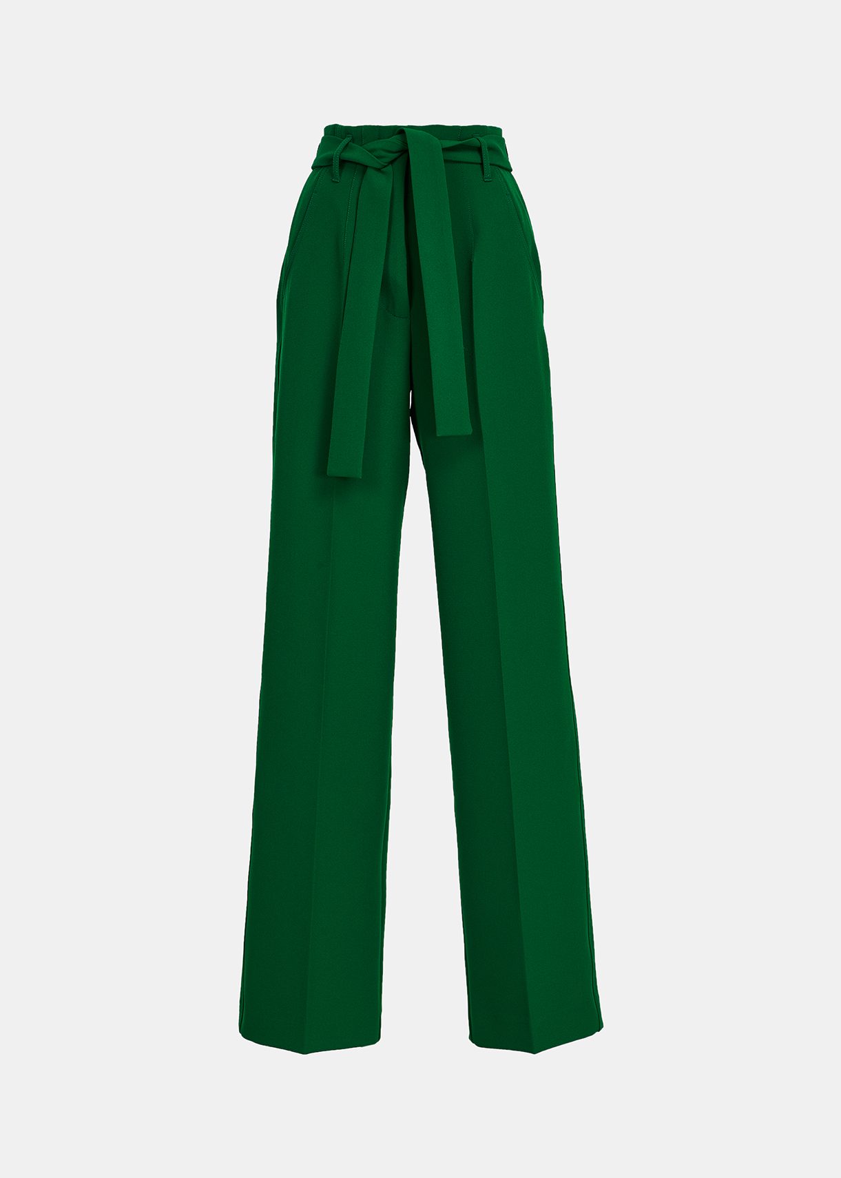 Green straight 2024 leg trousers