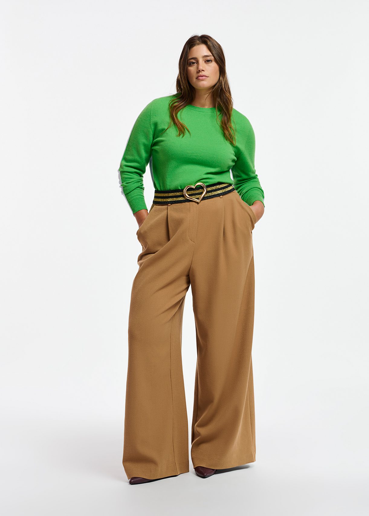 Camel wide-leg pants | Essentiel Antwerp