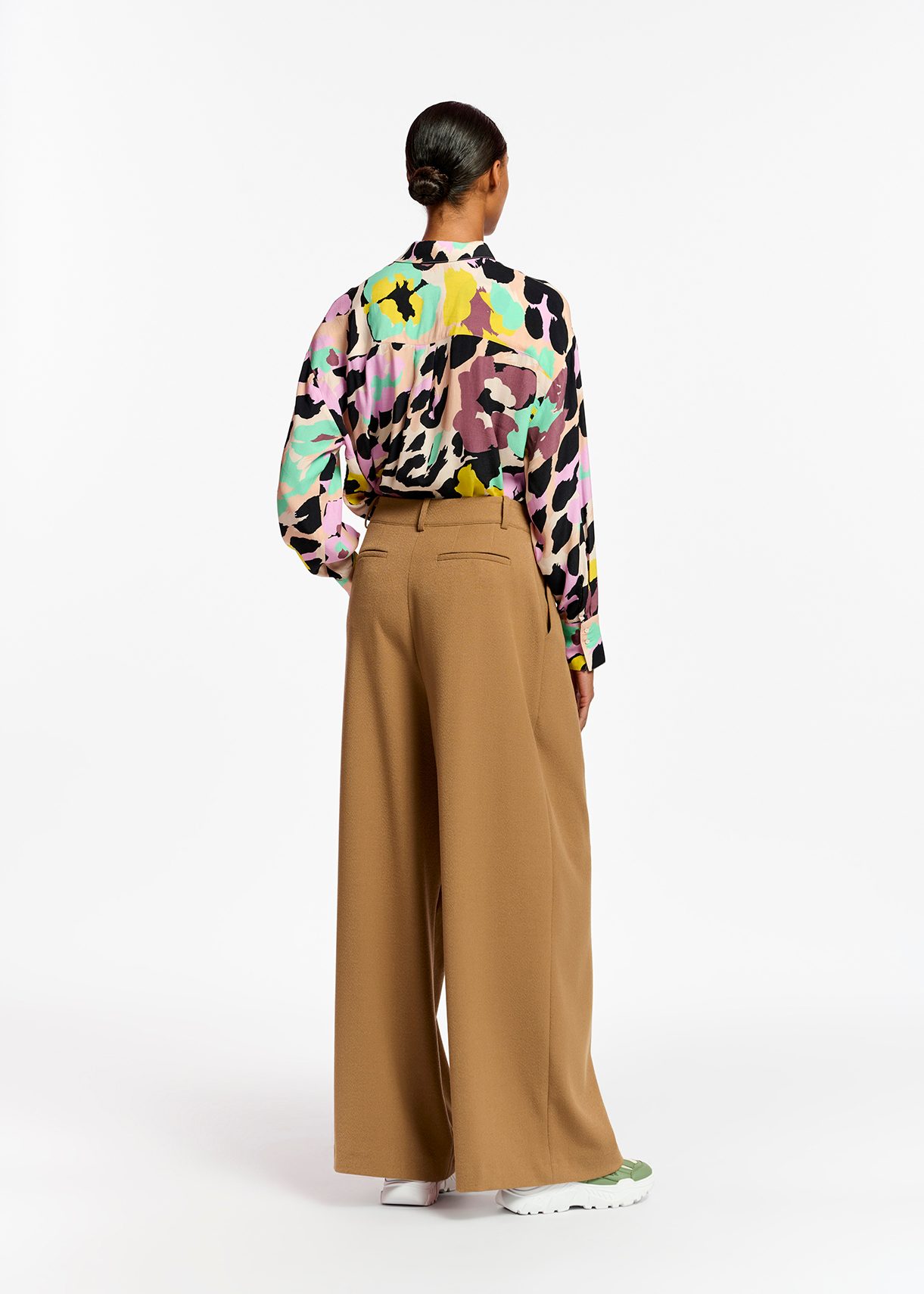 Camel wide-leg pants | Essentiel Antwerp