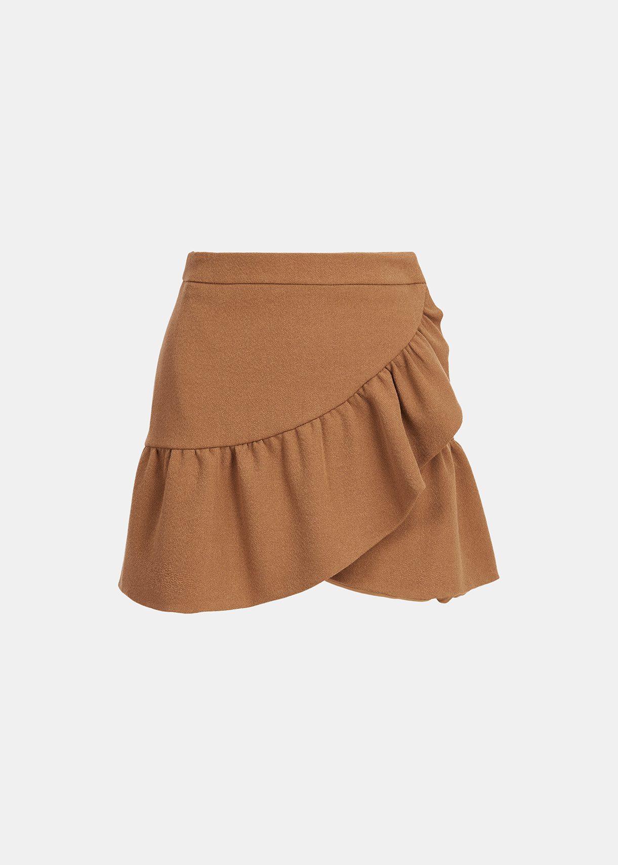 Camel mini wrap skirt 