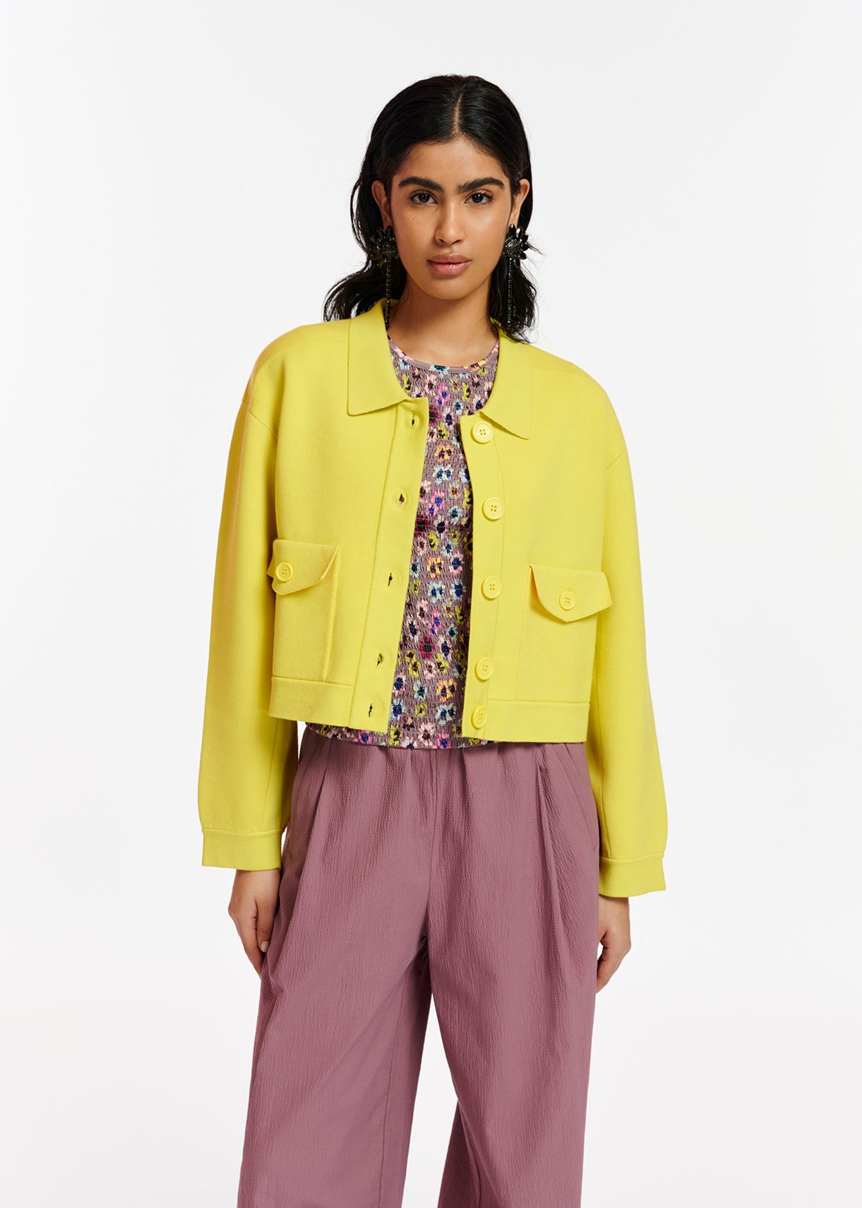 Yellow 2025 cropped jacket