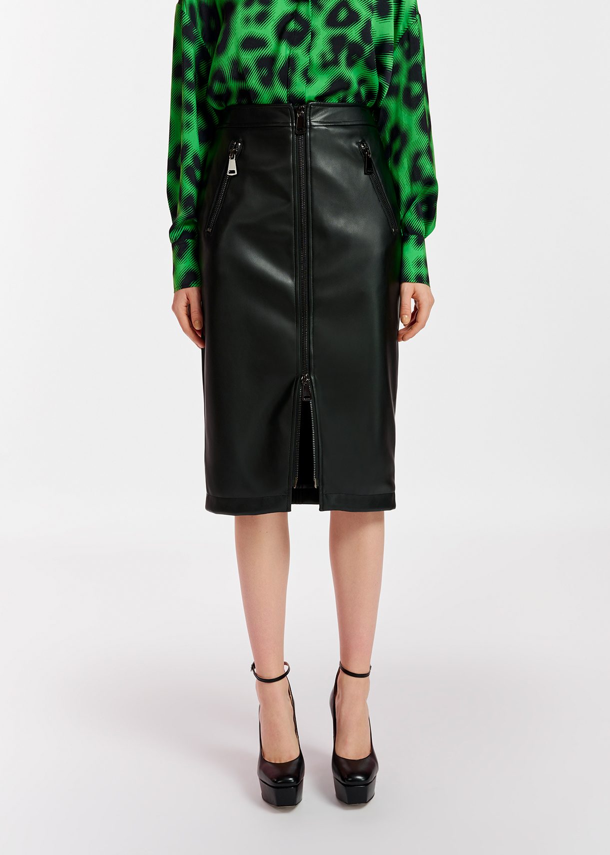 Faux leather 2024 pencil skirt queen