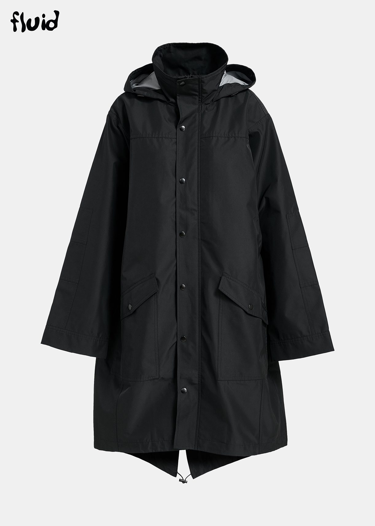 Imperméable à capuche noir