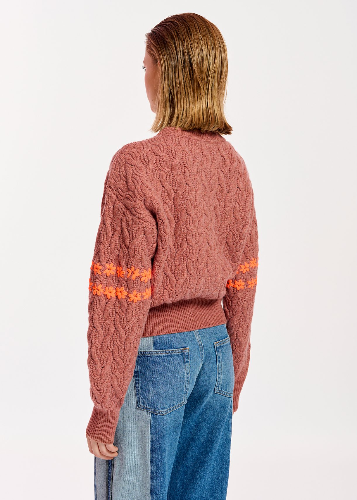 Peach on sale knit sweater