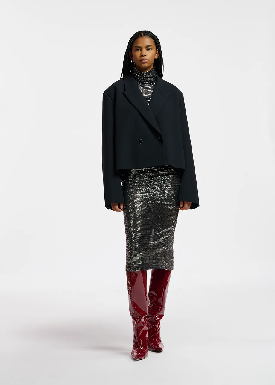 Black oversized dropped blazer