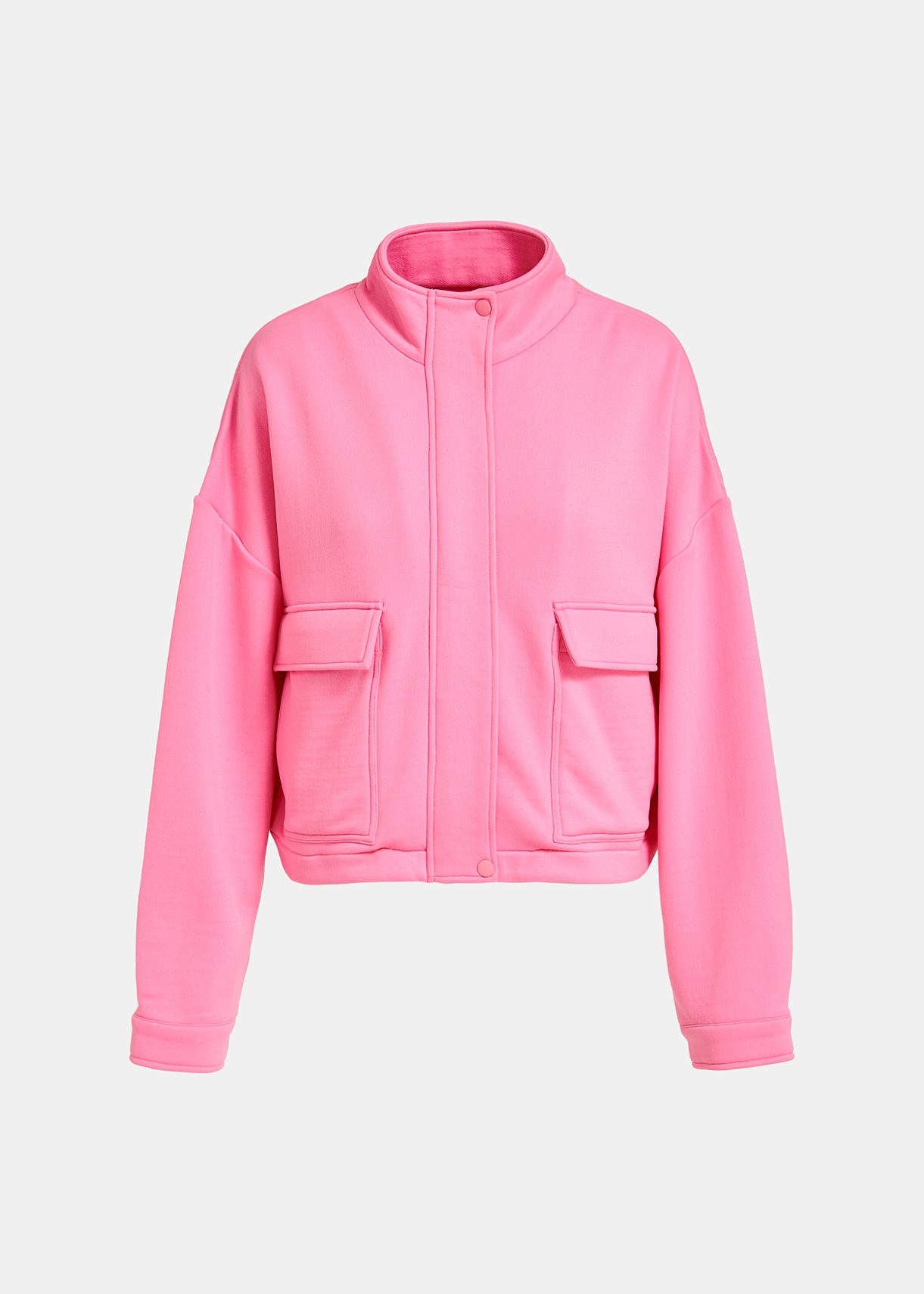 Adidas pink cropped bomber jacket hotsell