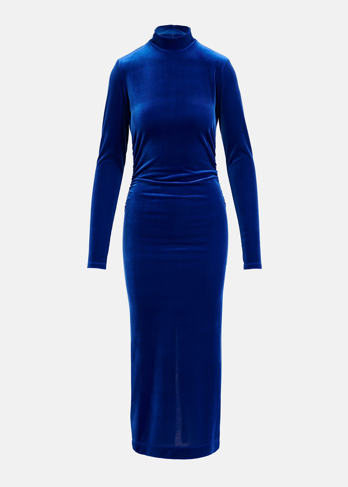 Blauwe discount midi jurk