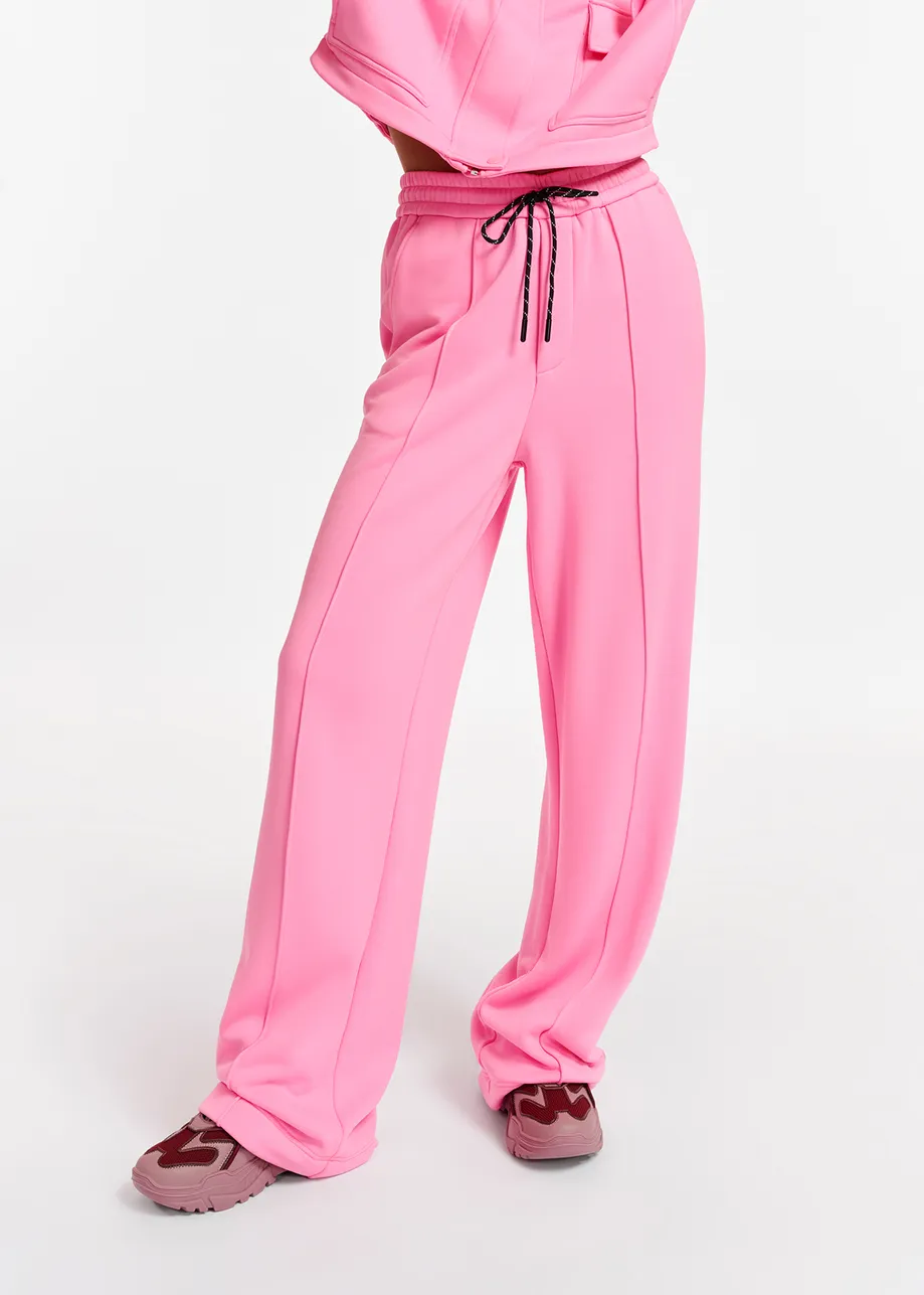 Pantalon de jogging large en jersey rose