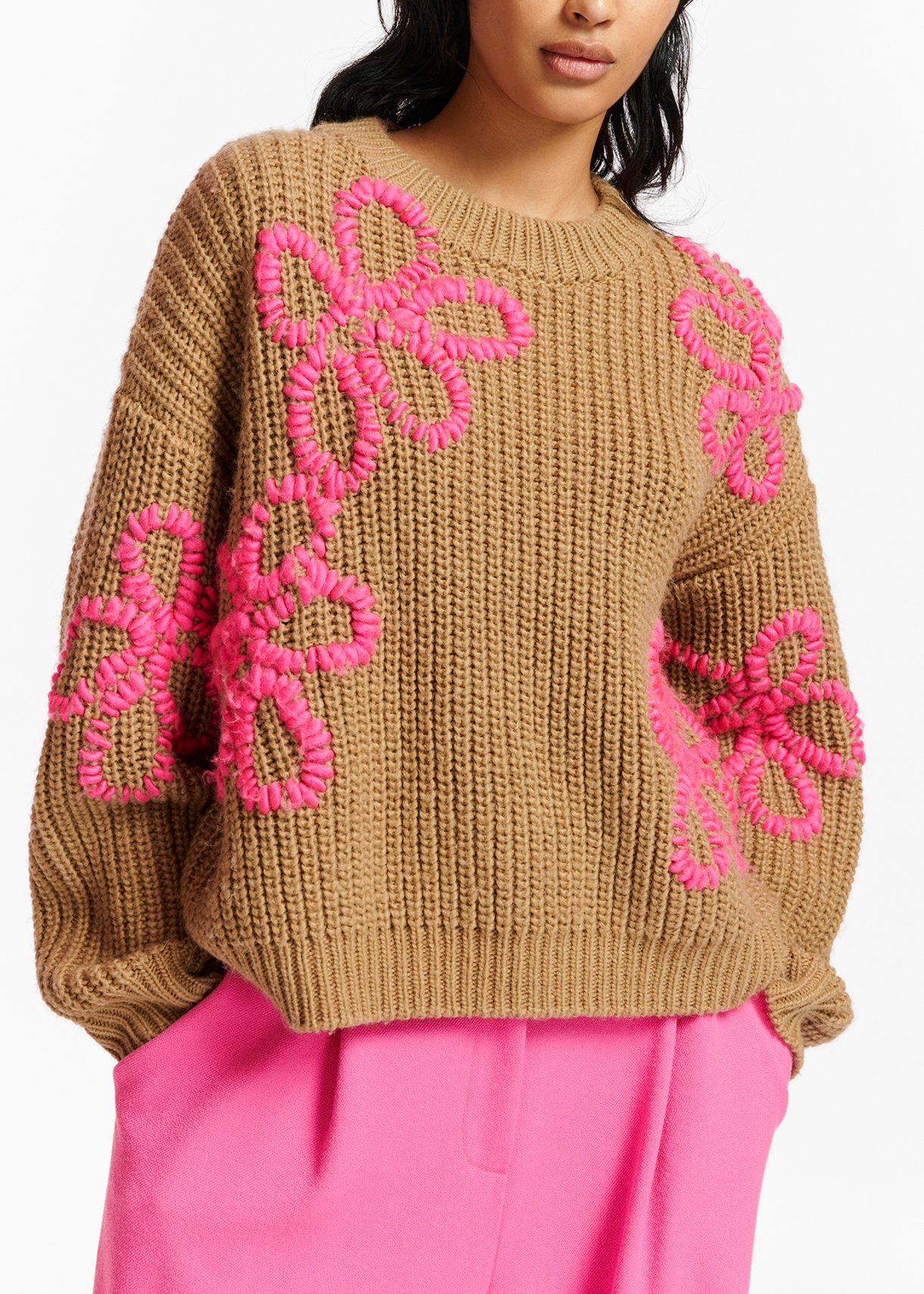 Camel 2024 knit sweater