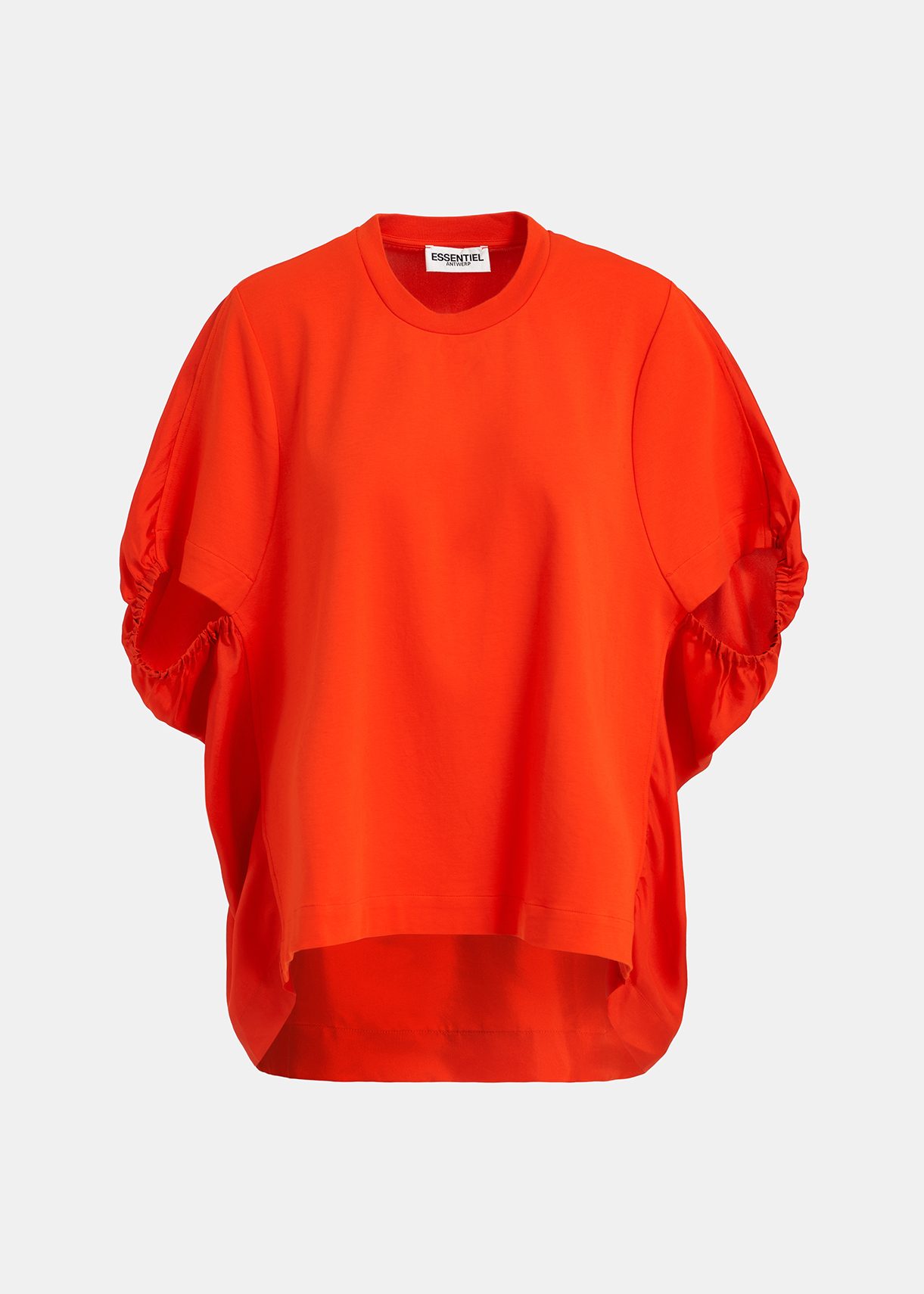 Rood T-shirt met zijden rug