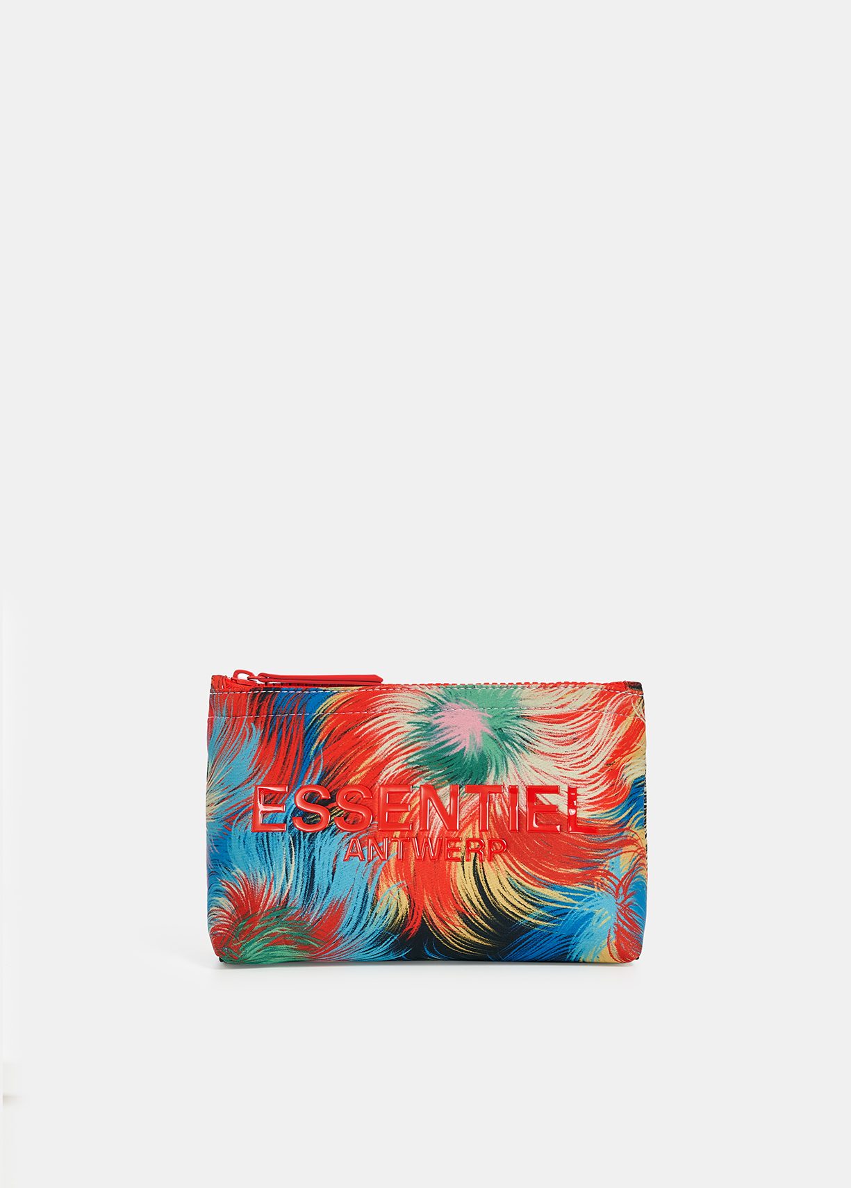 Multicolor abstract printed pouch