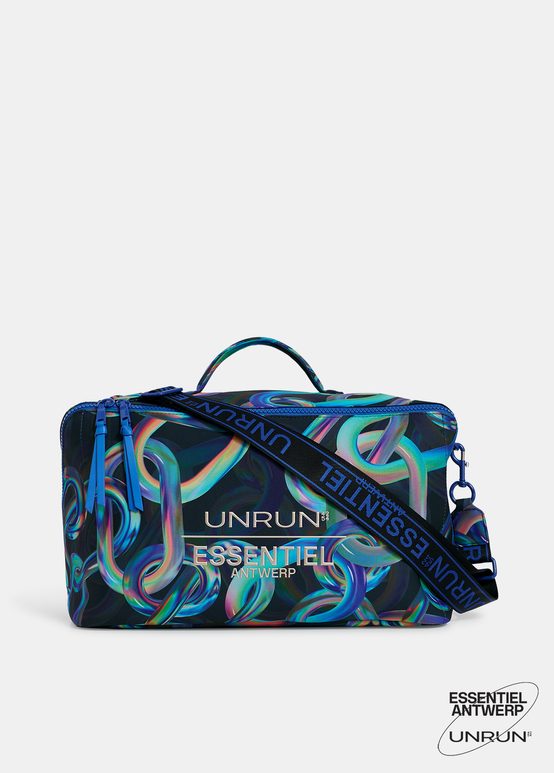 Sac de sport noir à imprimé abstrait - collaboration avec UNRUN