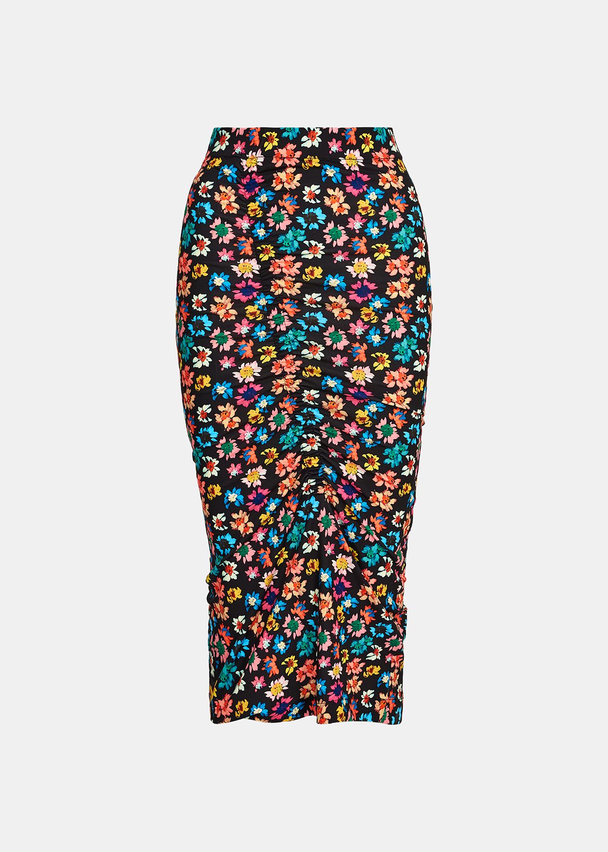 Floral pencil skirt stretch sale