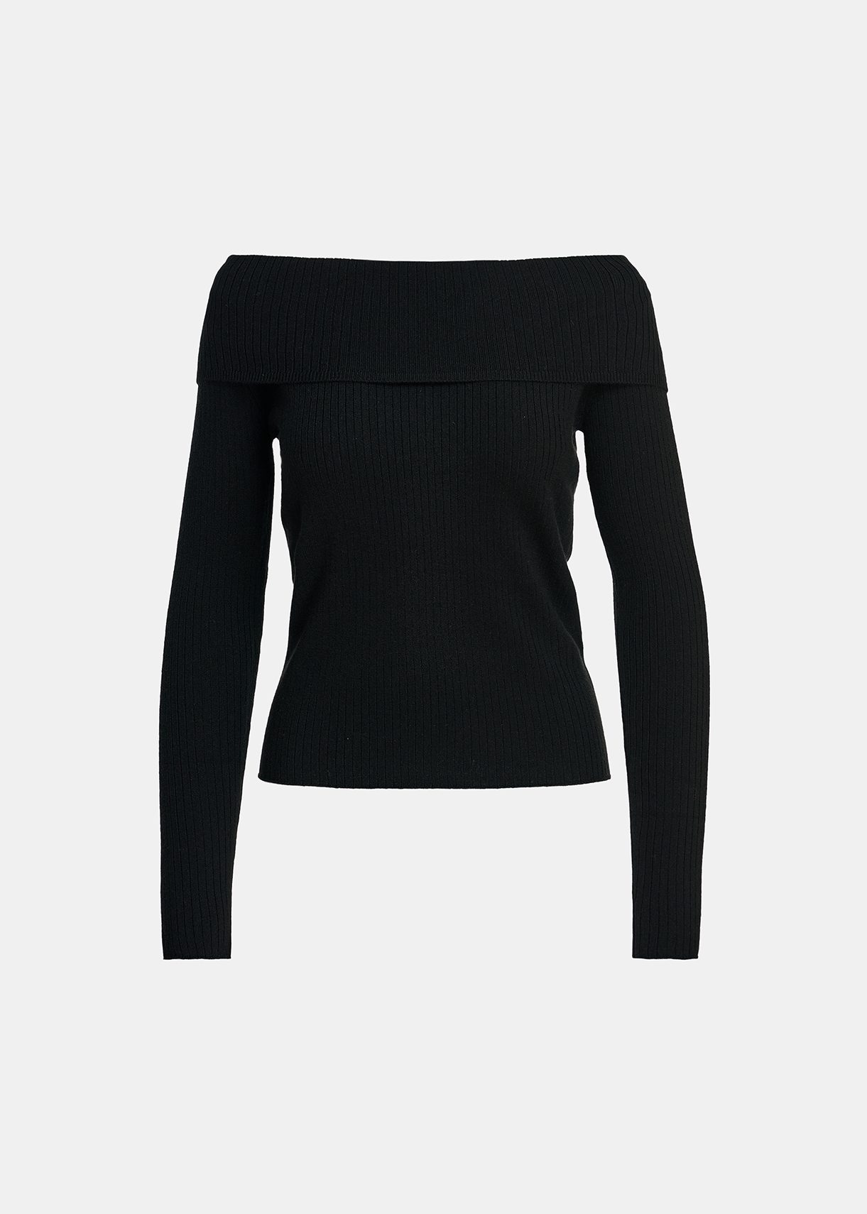 Black off the shoulder knit sweater Essentiel Antwerp Europe