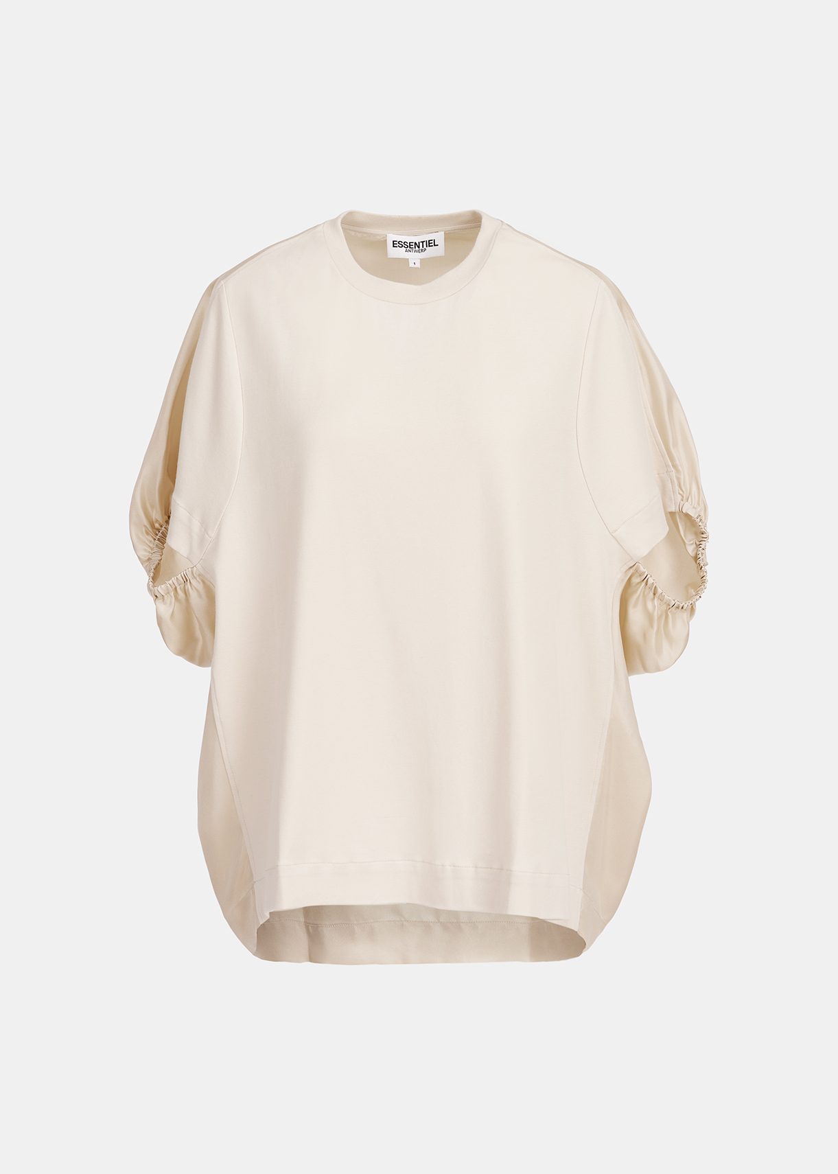 Off-white T-shirt with silk back panel