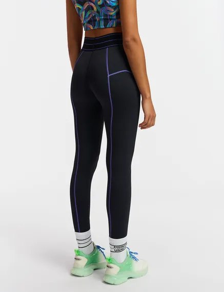 Schwarze Sportleggings - Zusammenarbeit mit UNRUN