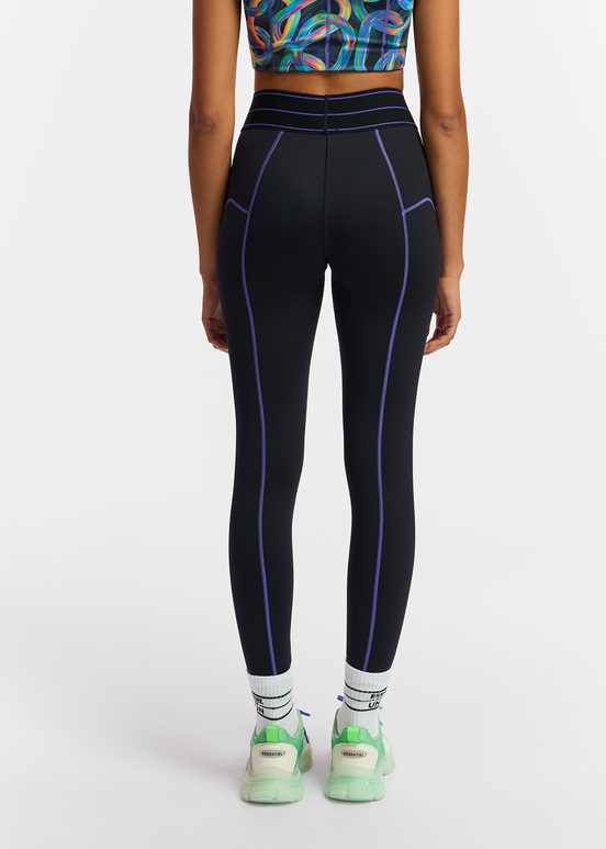 Schwarze Sportleggings - Zusammenarbeit mit UNRUN