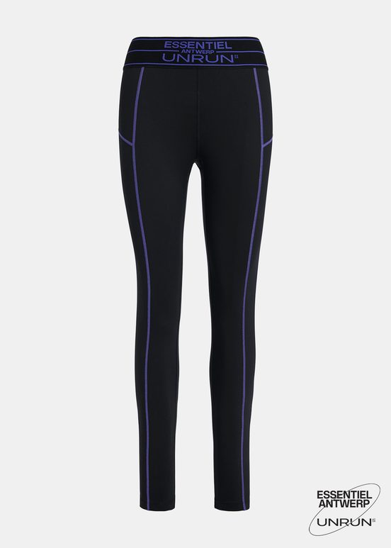 Schwarze Sportleggings - Zusammenarbeit mit UNRUN