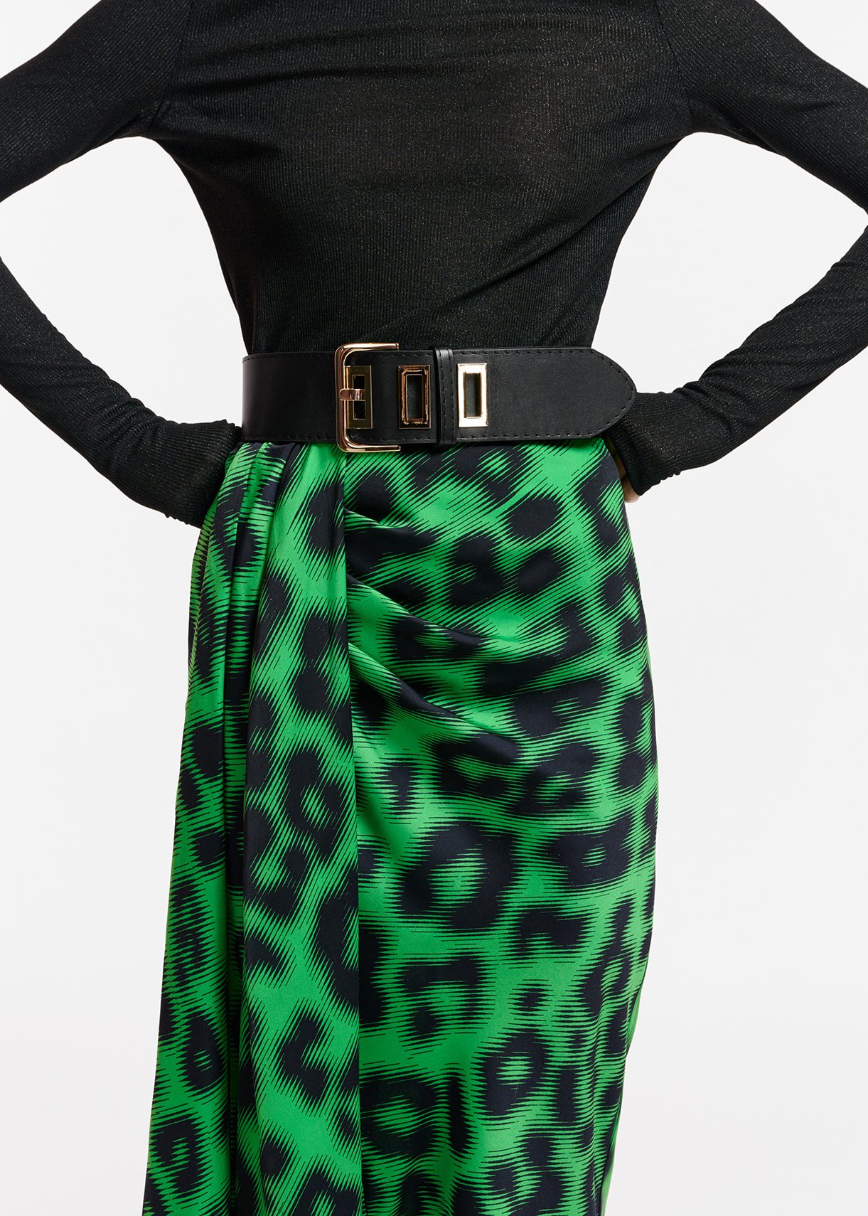 Jupe clearance leopard verte