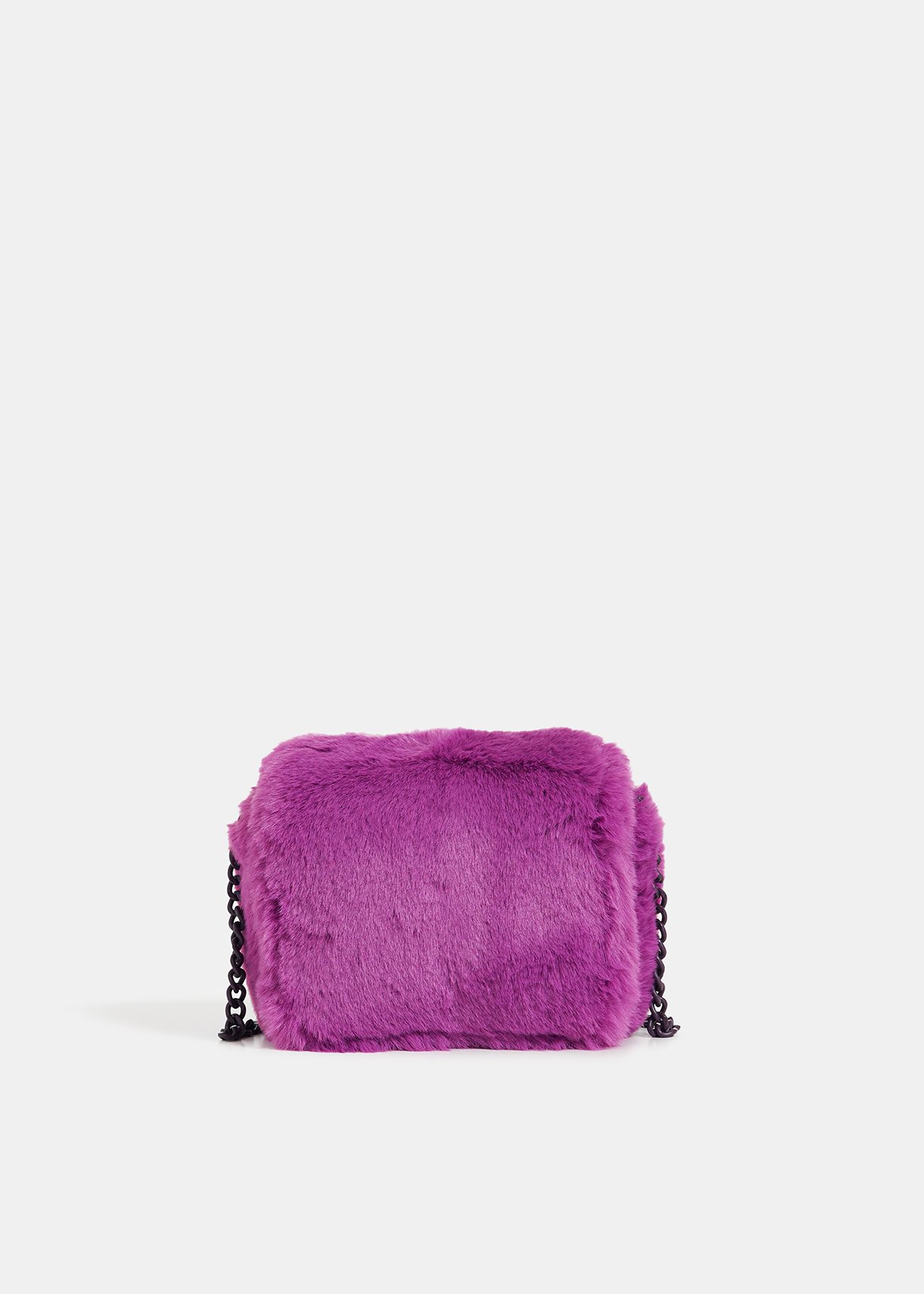 Faux fur shoulder clearance bag